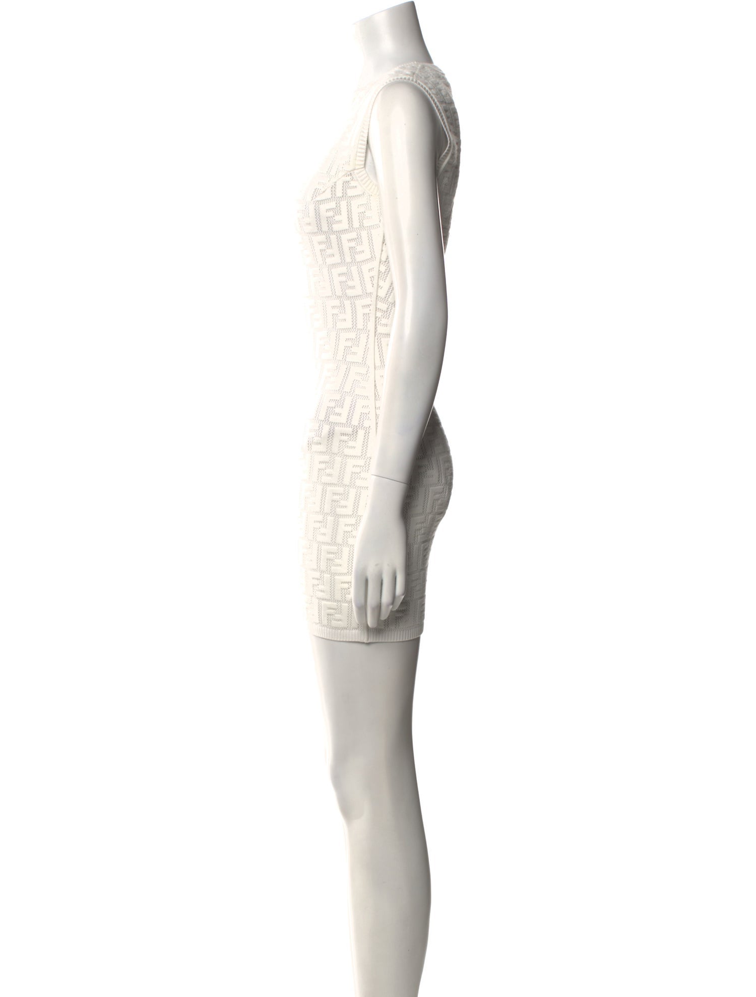 Fendi Crew Neck Mini Dress