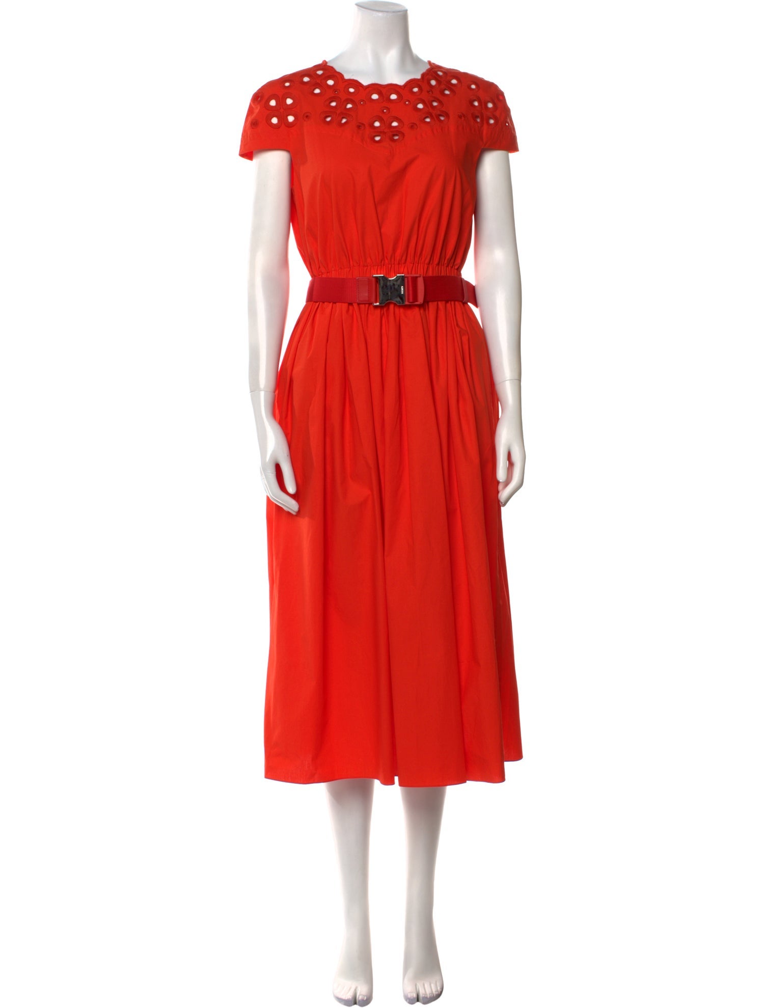 Fendi Crew Neck Long Dress