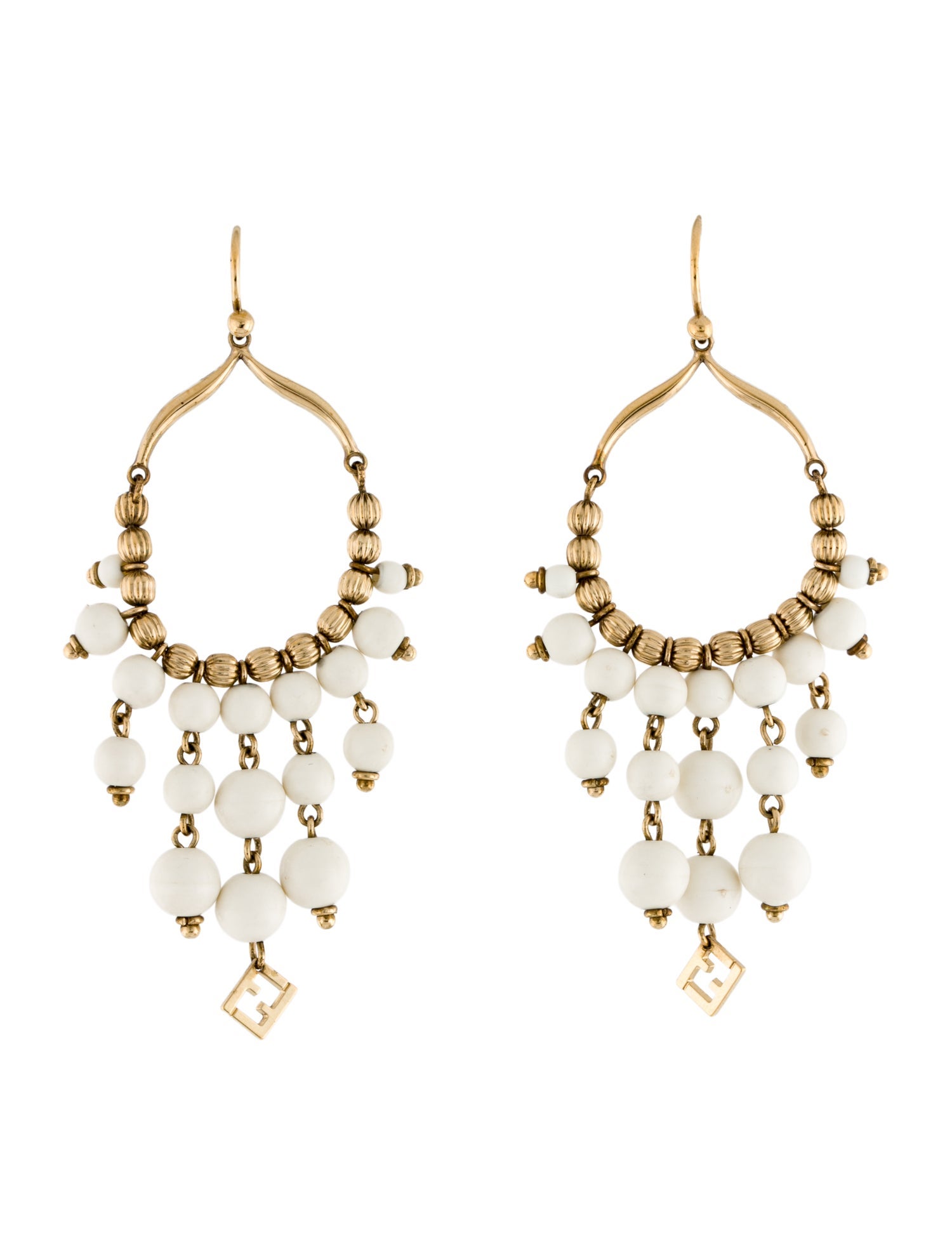 Fendi Bead Chandelier Earrings