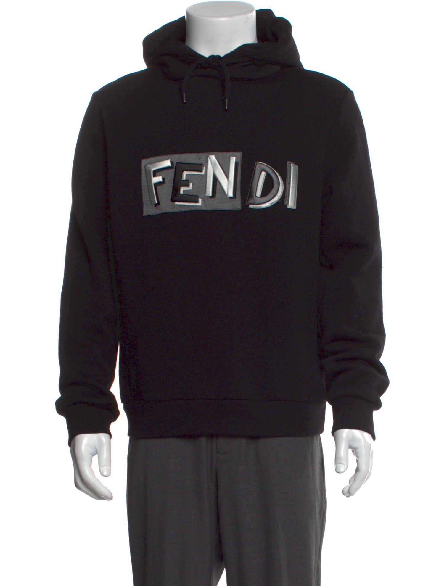 Fendi Monsters Motif Wool Hoodie
