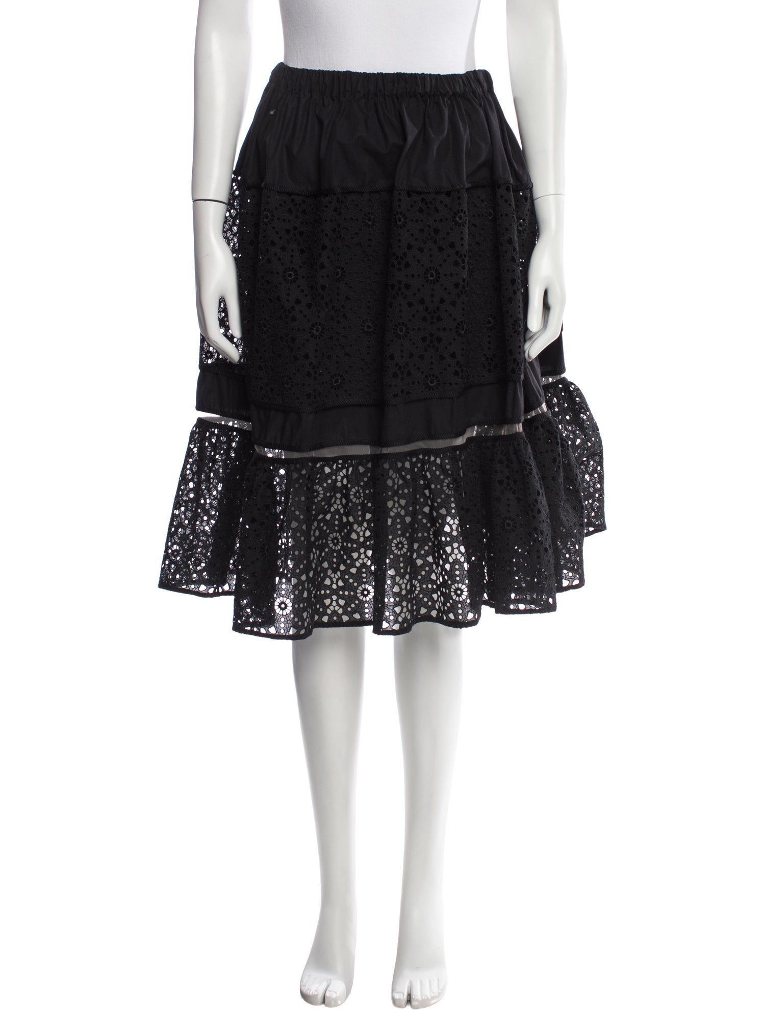 Fendi Ruffle Embellishment Knee-Length Skirt