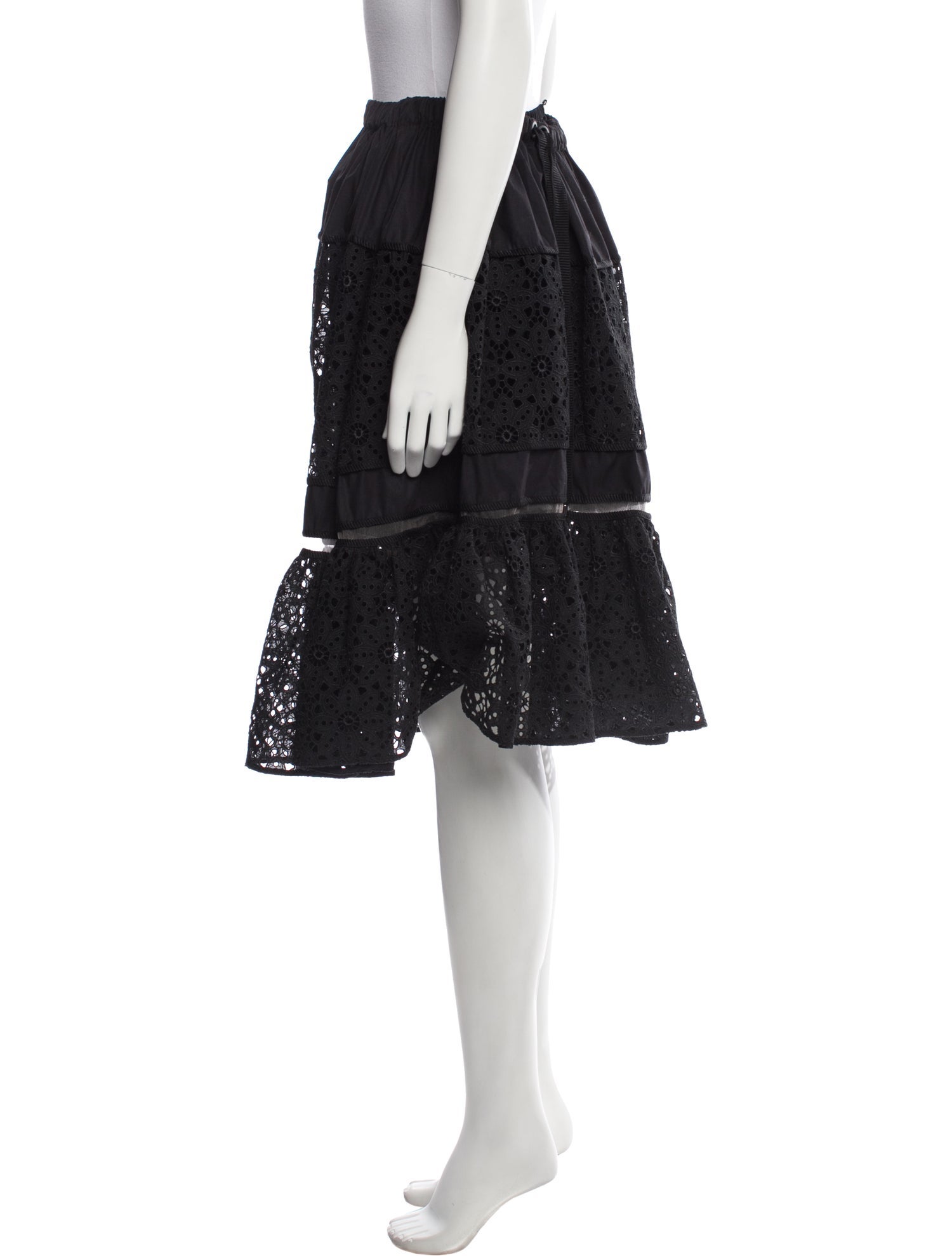 Fendi Ruffle Embellishment Knee-Length Skirt