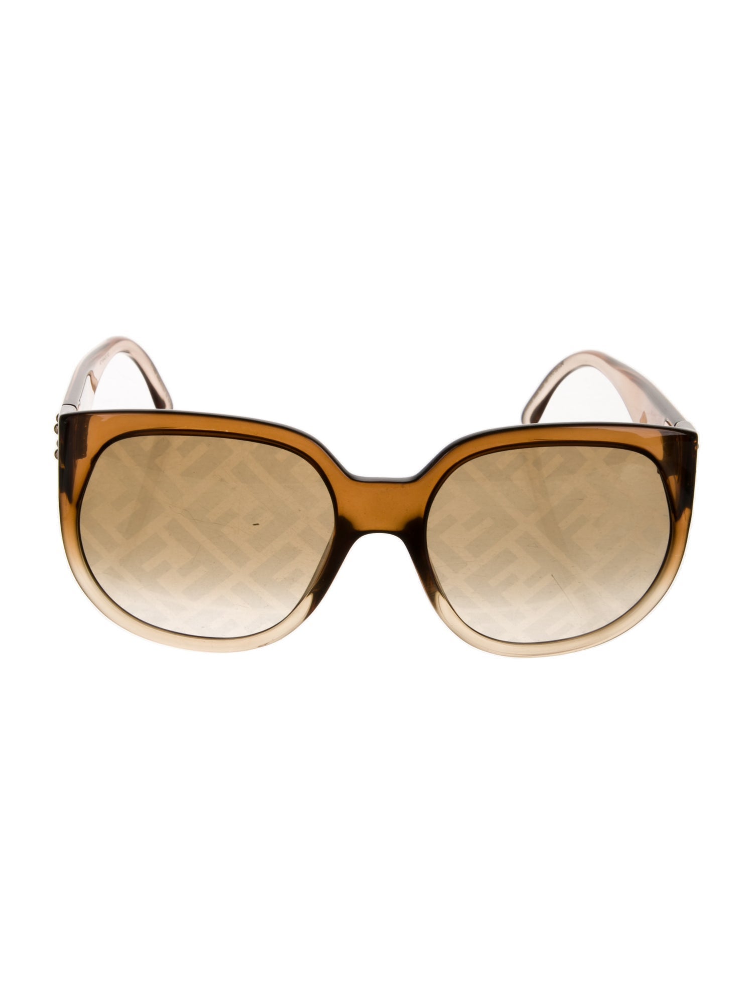 Fendi Zucca FF Logo Square Sunglasses