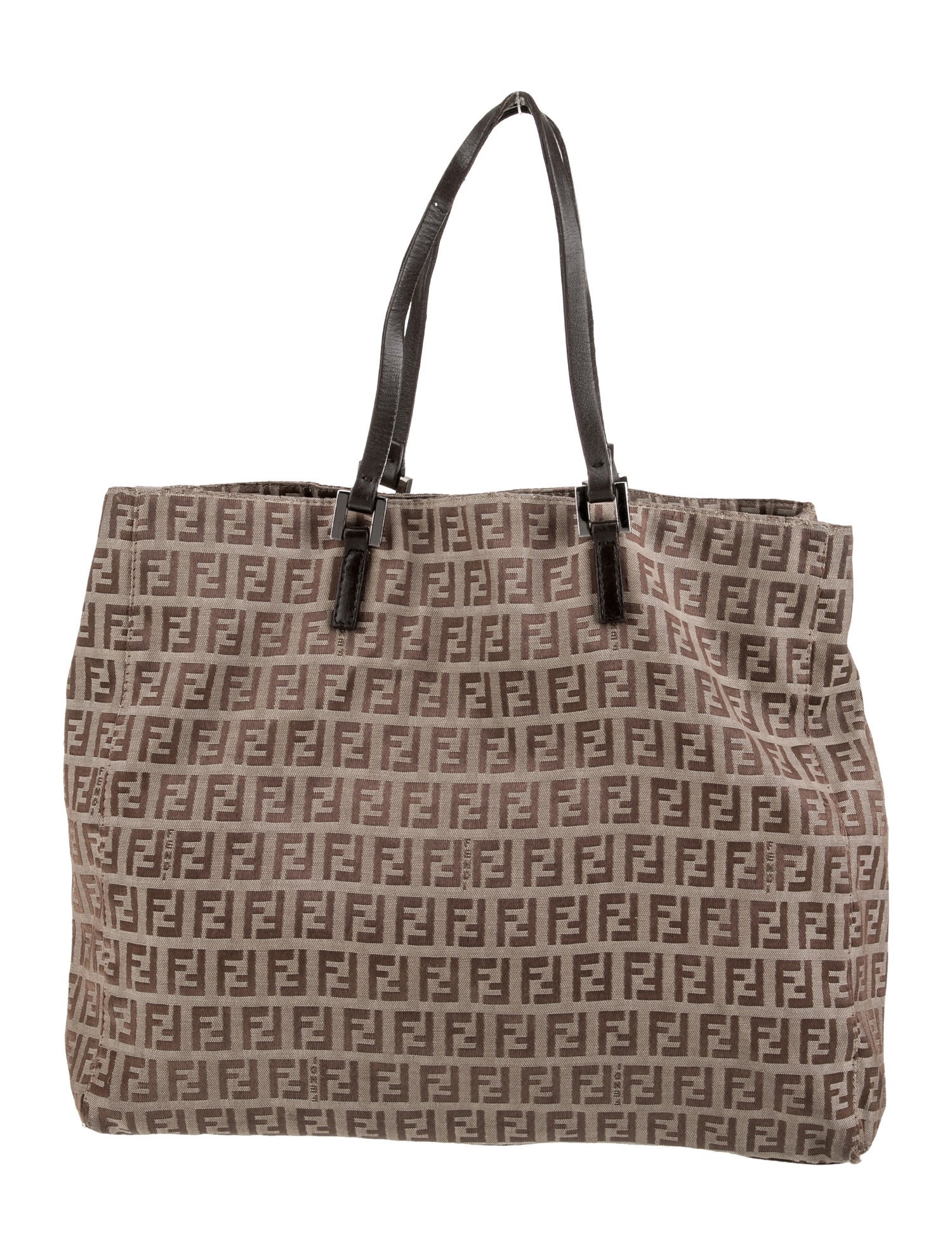 Fendi Zucchino FF Top Handle Bag