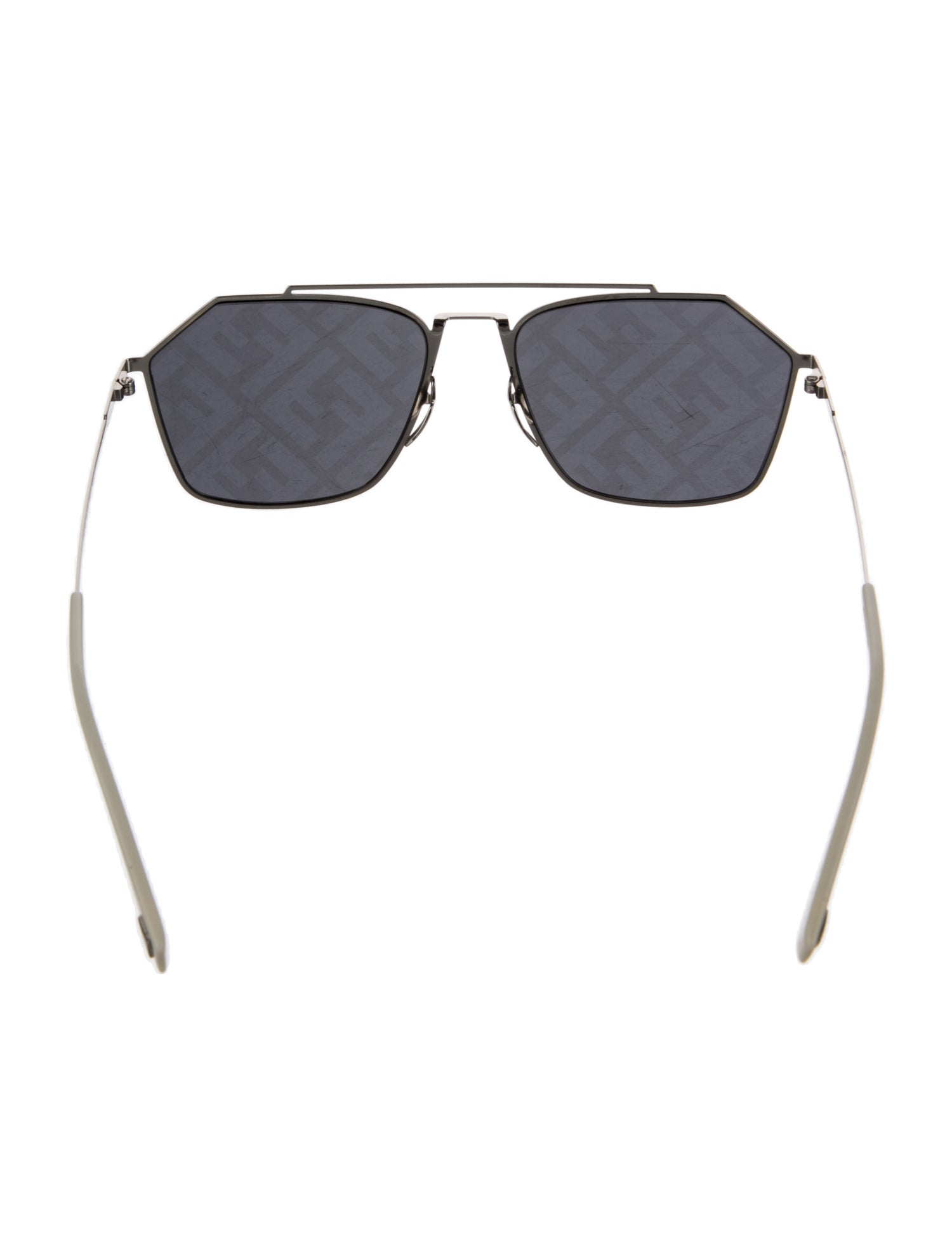 Fendi Zucca FF Logo Square Sunglasses