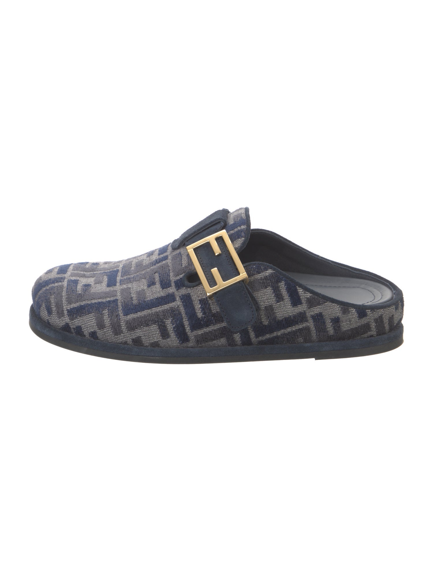 Fendi Zucca FF Logo Printed Mules