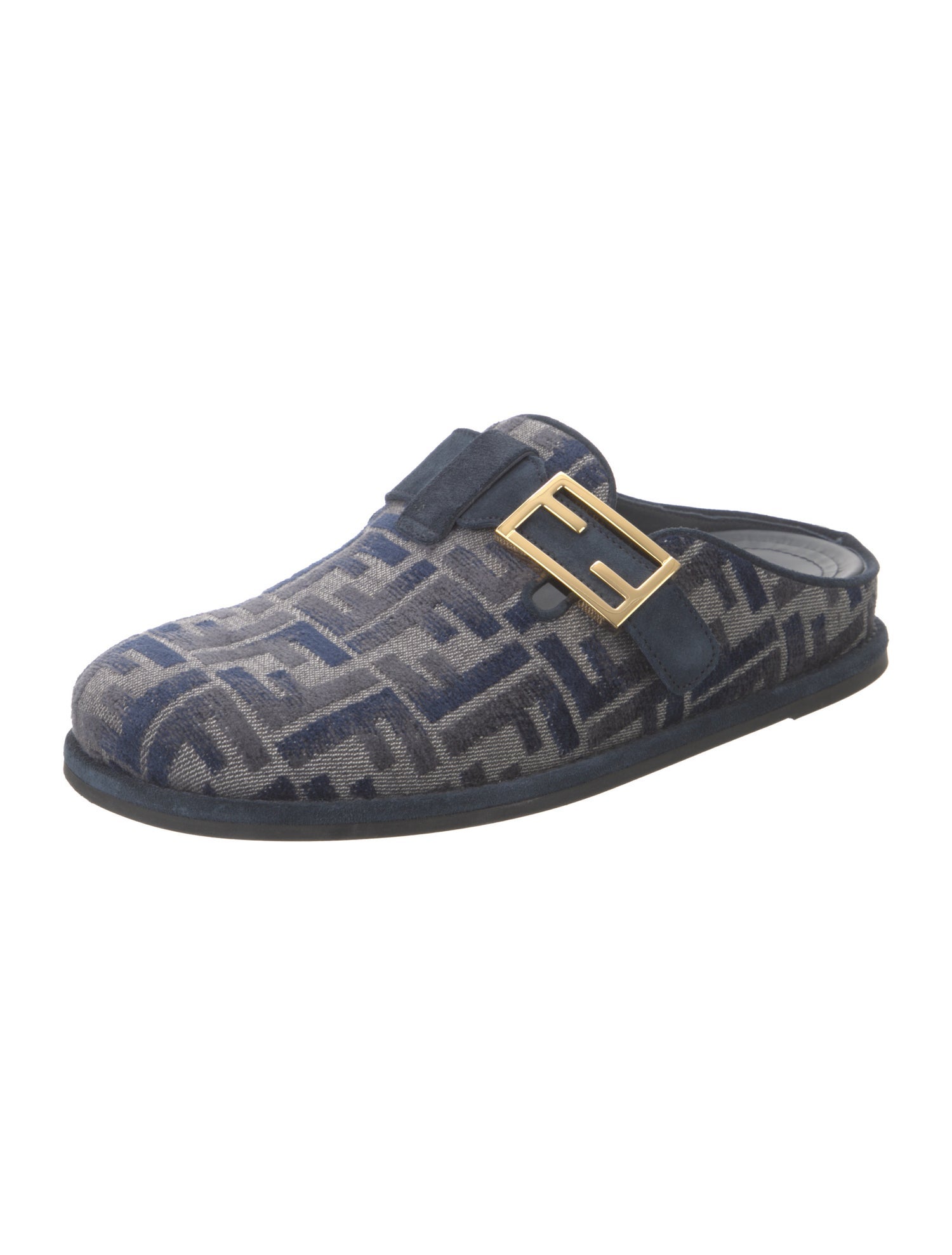 Fendi Zucca FF Logo Printed Mules