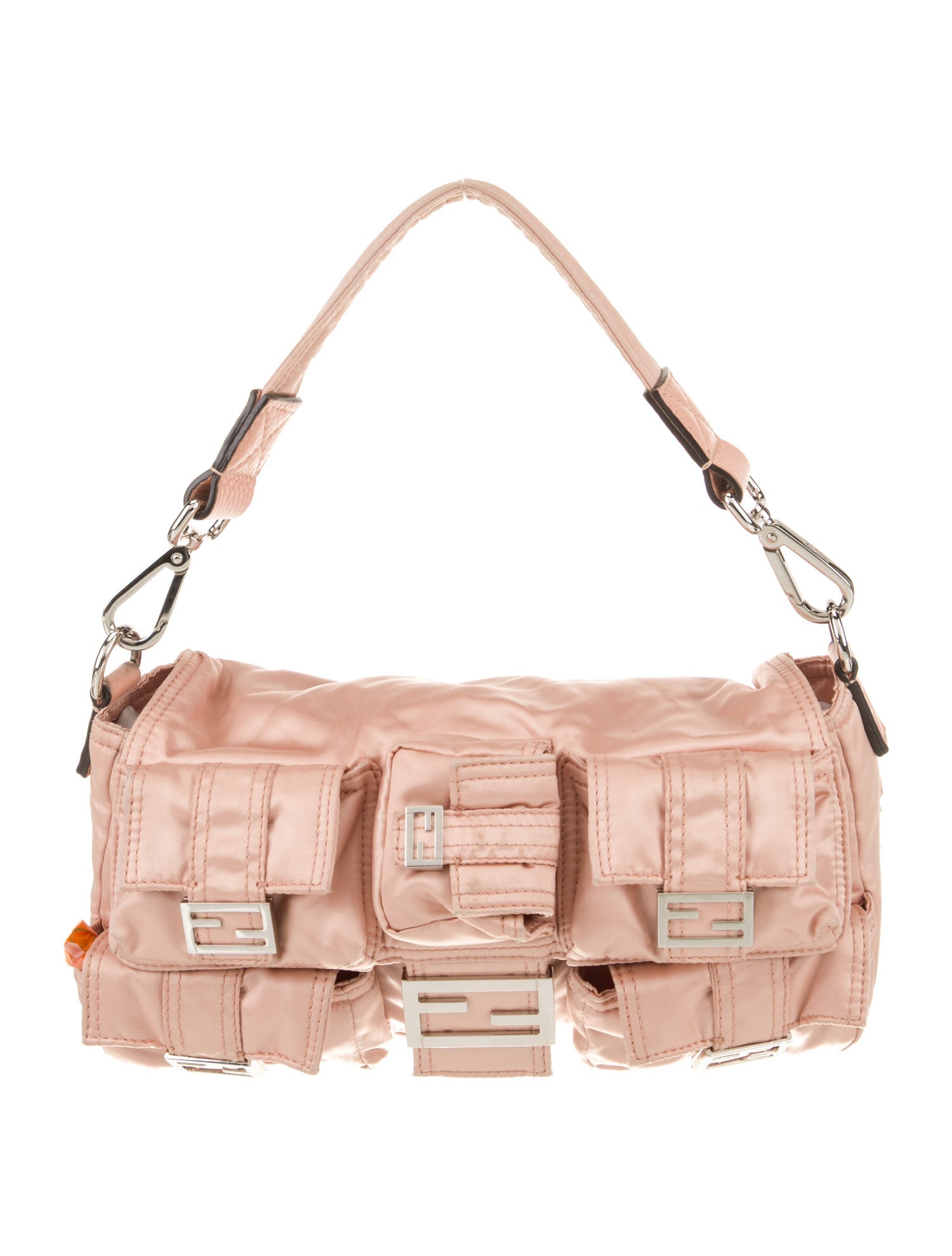 Fendi Satin Multipocket Baguette