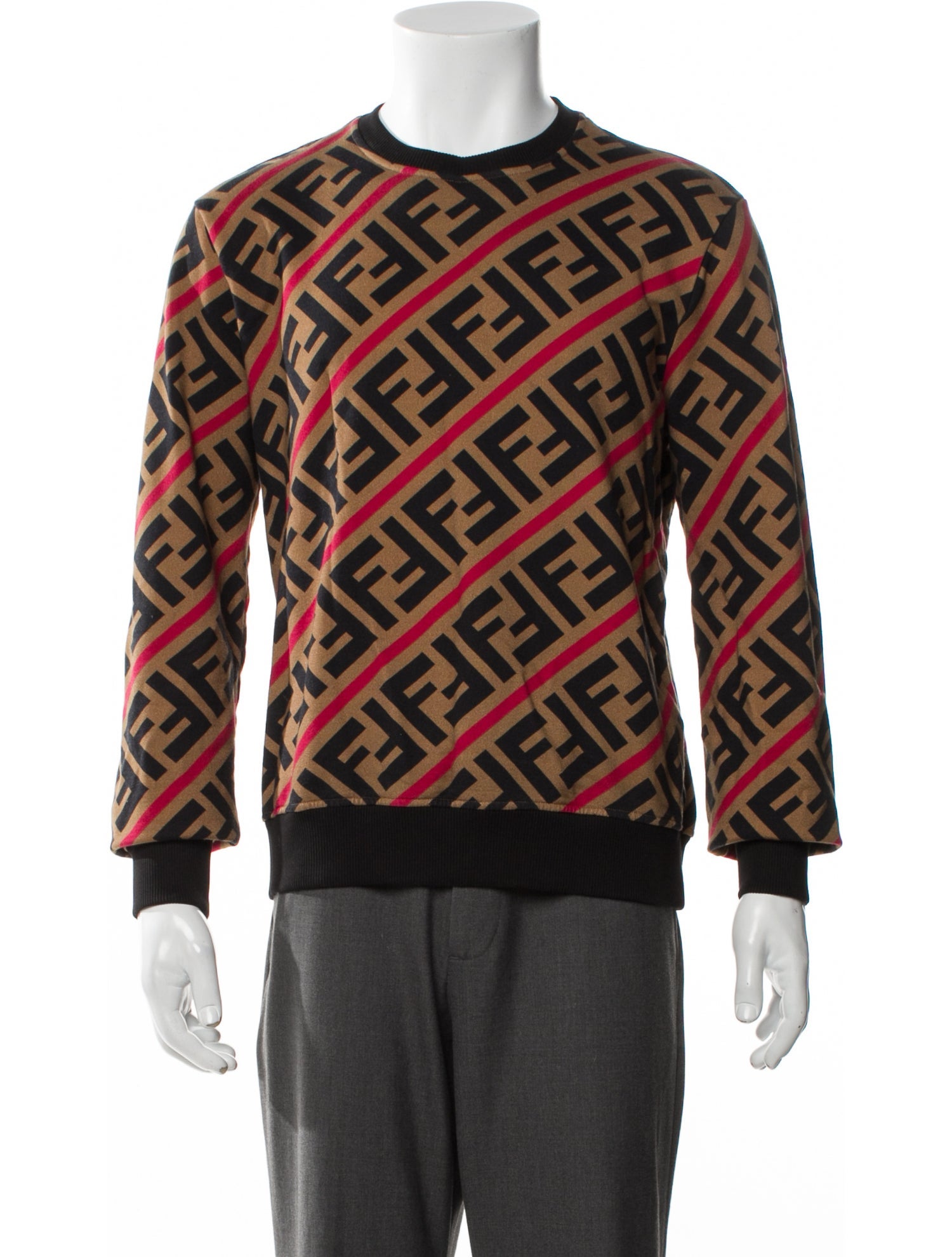 Fendi Zucca FF Logo Printed Pullover
