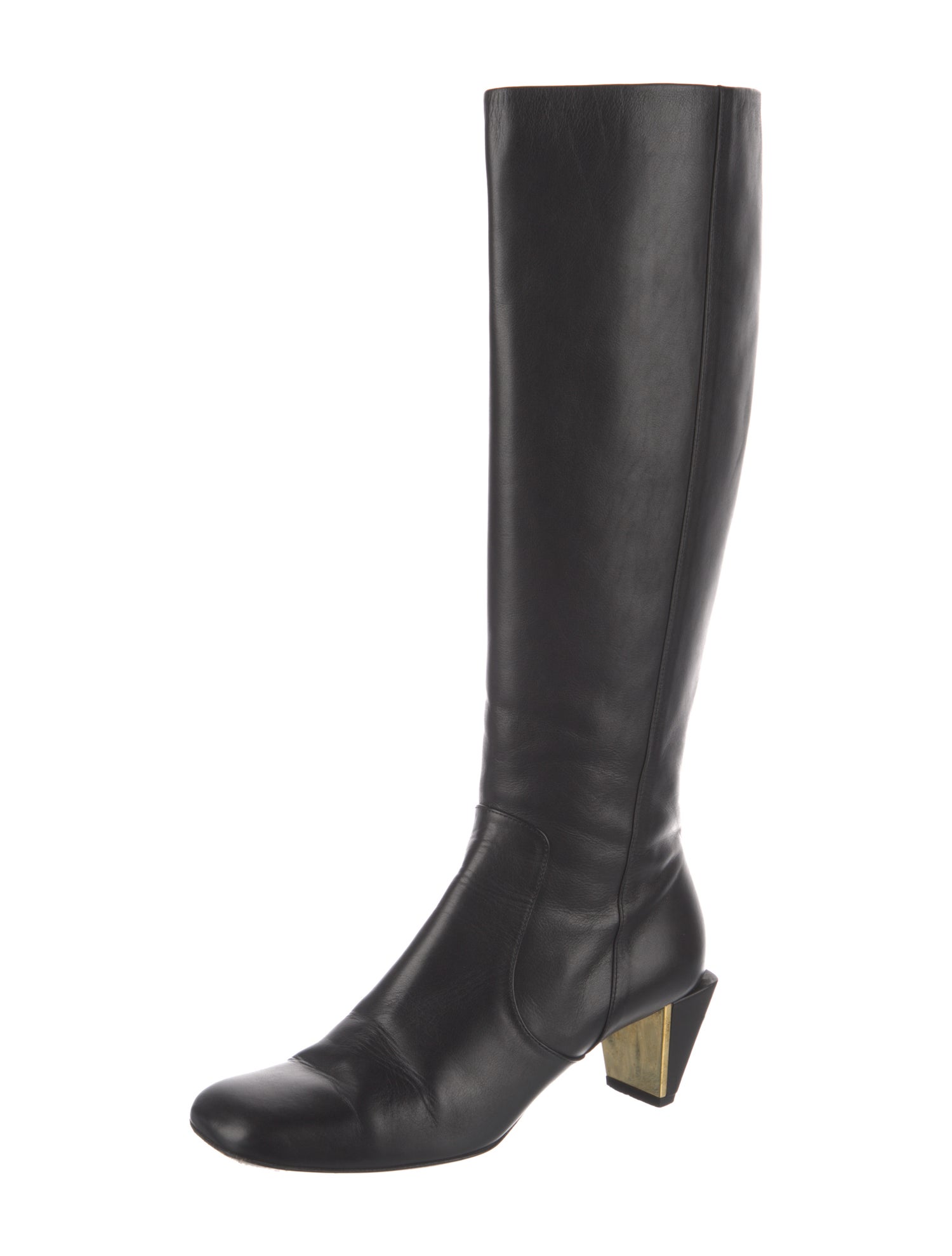 Fendi Leather Riding Boots
