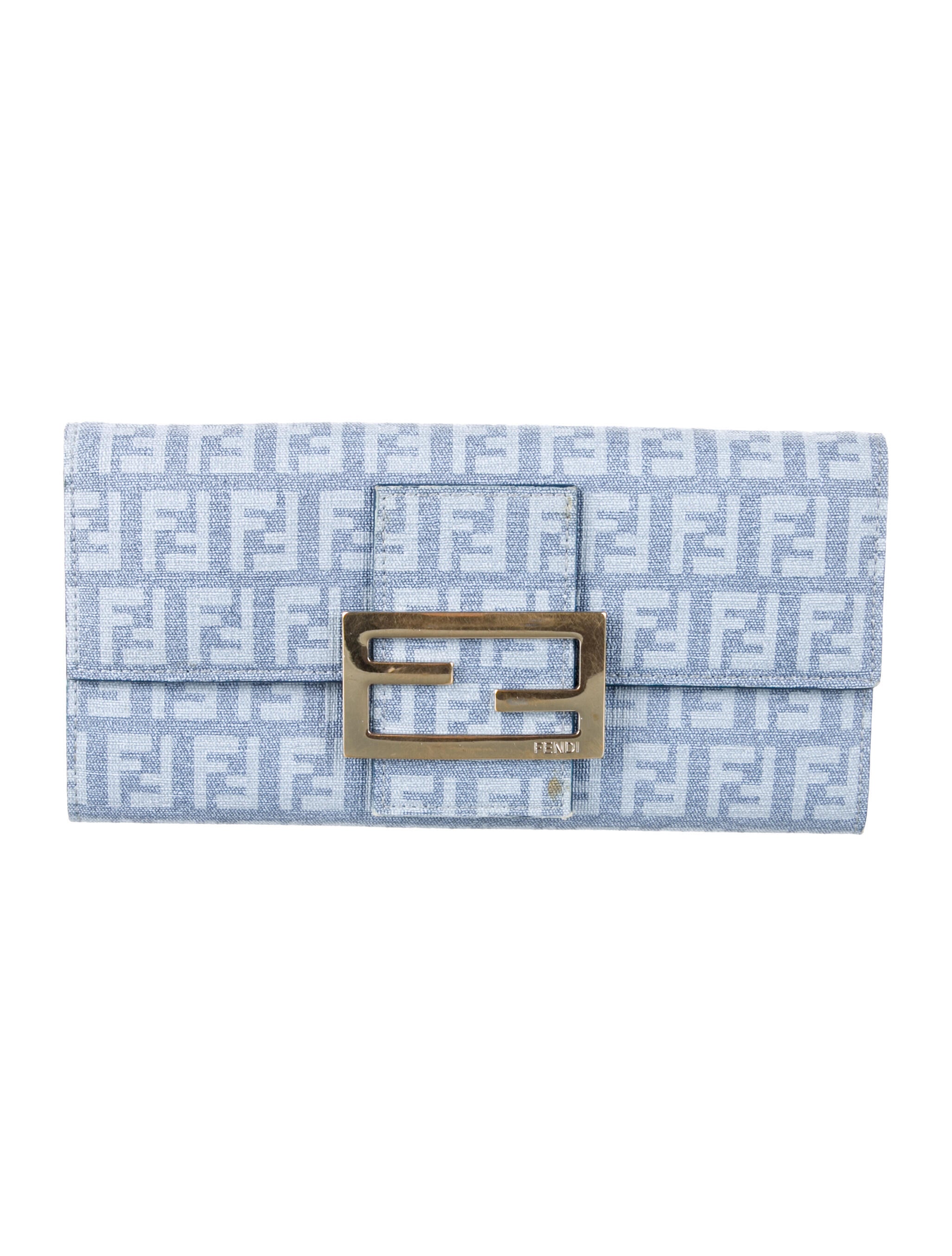 Fendi Zucchino FF Logo Patterned Wallet