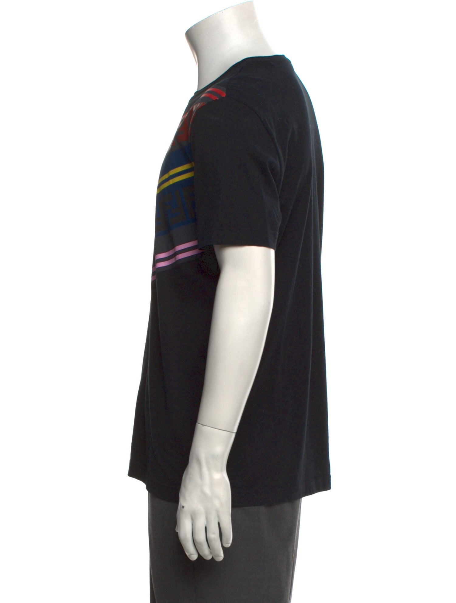 Fendi Zucca FF Logo Striped T-Shirt