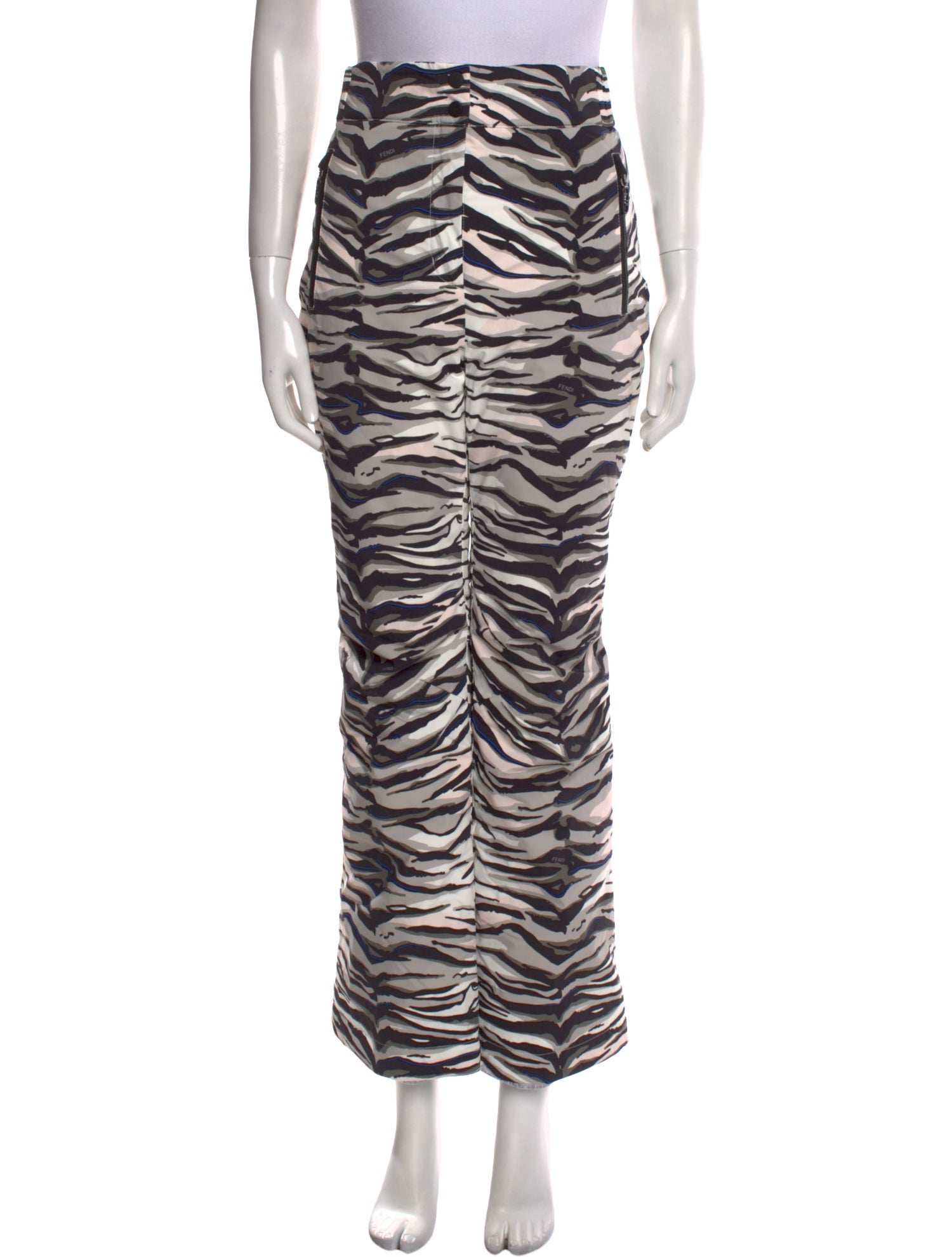 Fendi Animal Print Wide Leg Pants