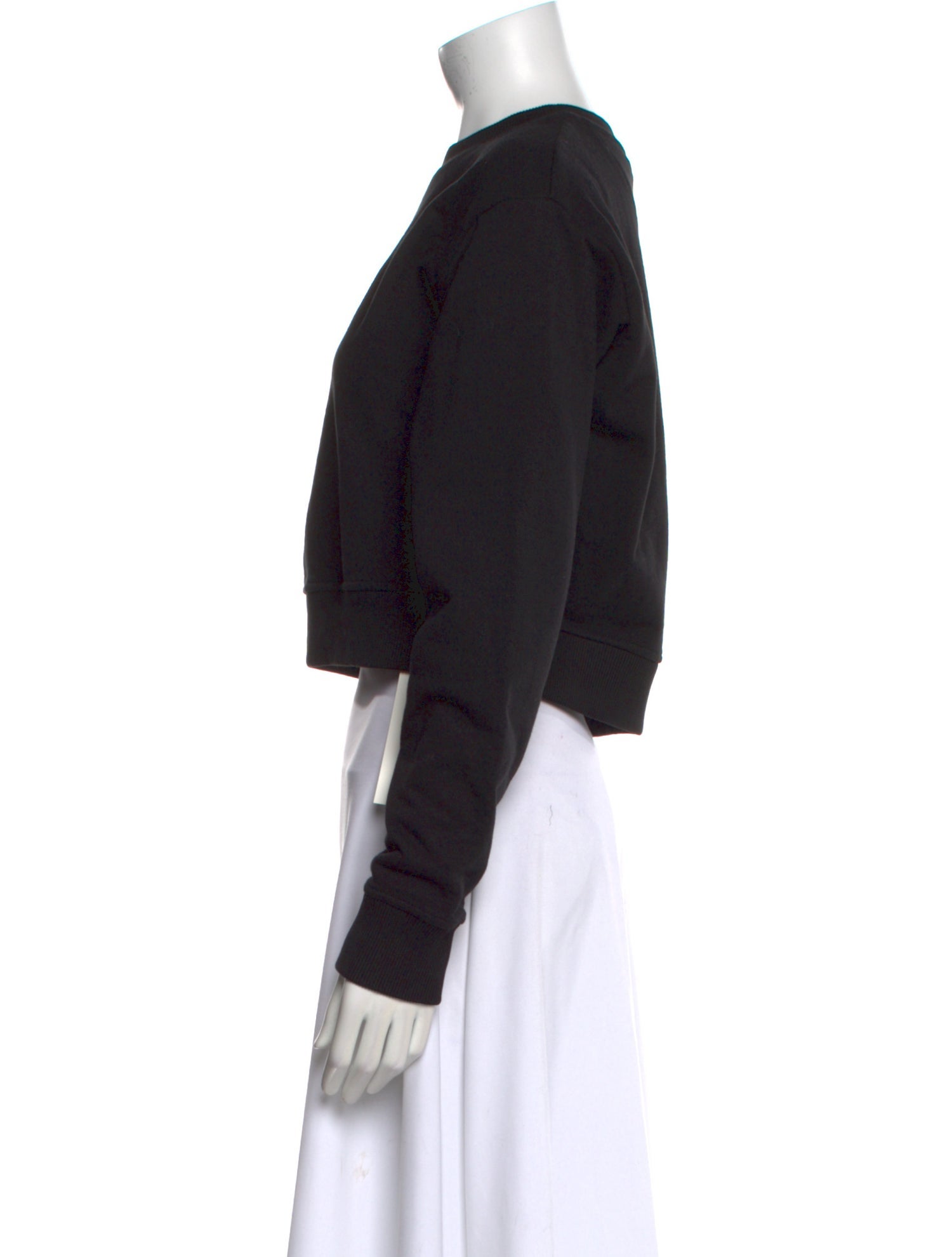 Fendi Crew Neck Long Sleeve Crop Top