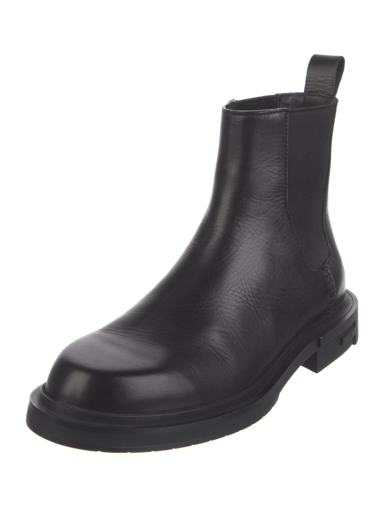 Fendi Zucca FF Logo Leather Chelsea Boots