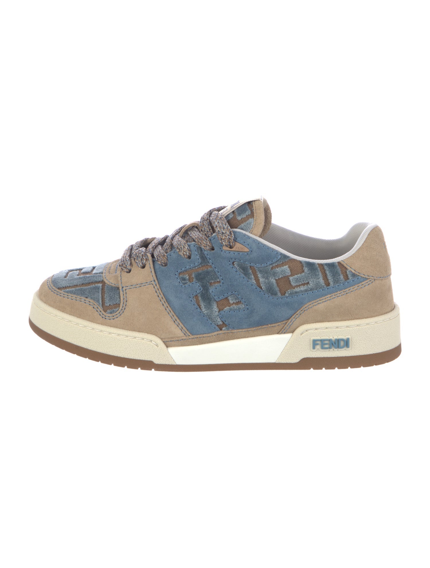 Fendi Zucca FF Logo Suede Sneakers