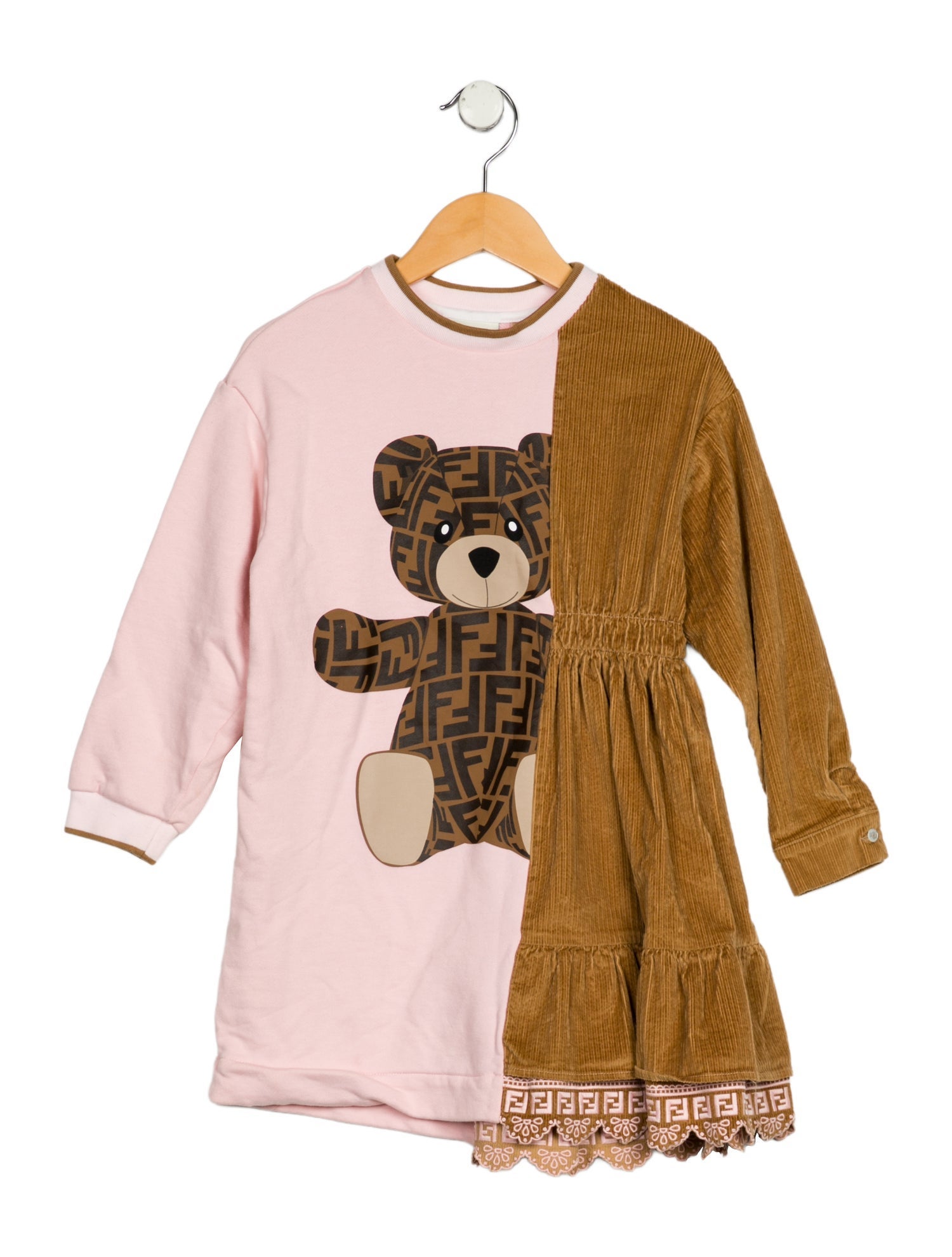 Fendi Girls' Pink Bear Dress
