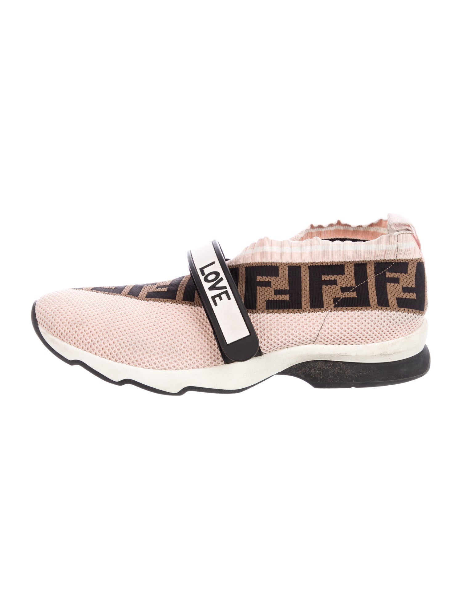Fendi Zucca FF Logo Printed Sock Sneakers