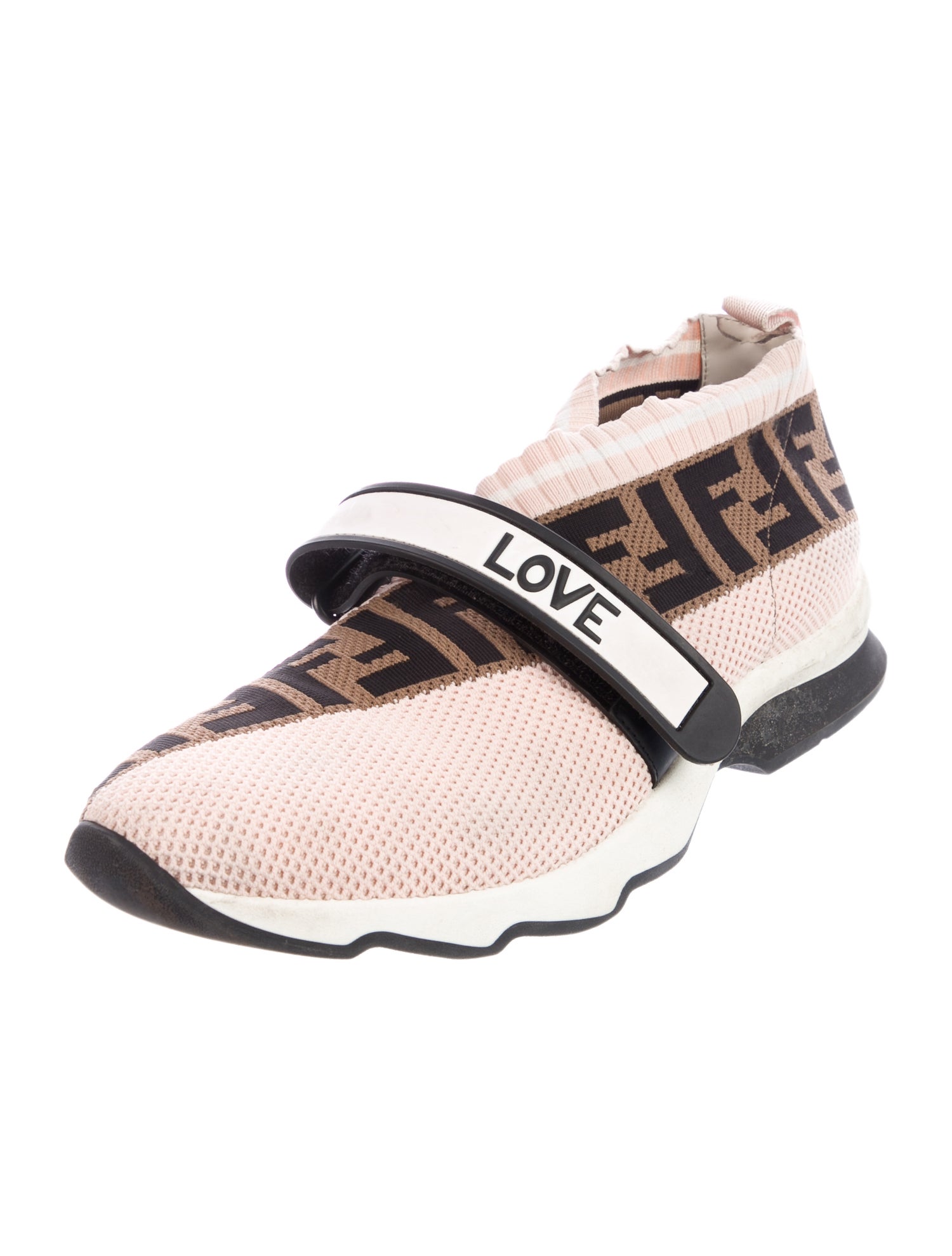 Fendi Zucca FF Logo Printed Sock Sneakers