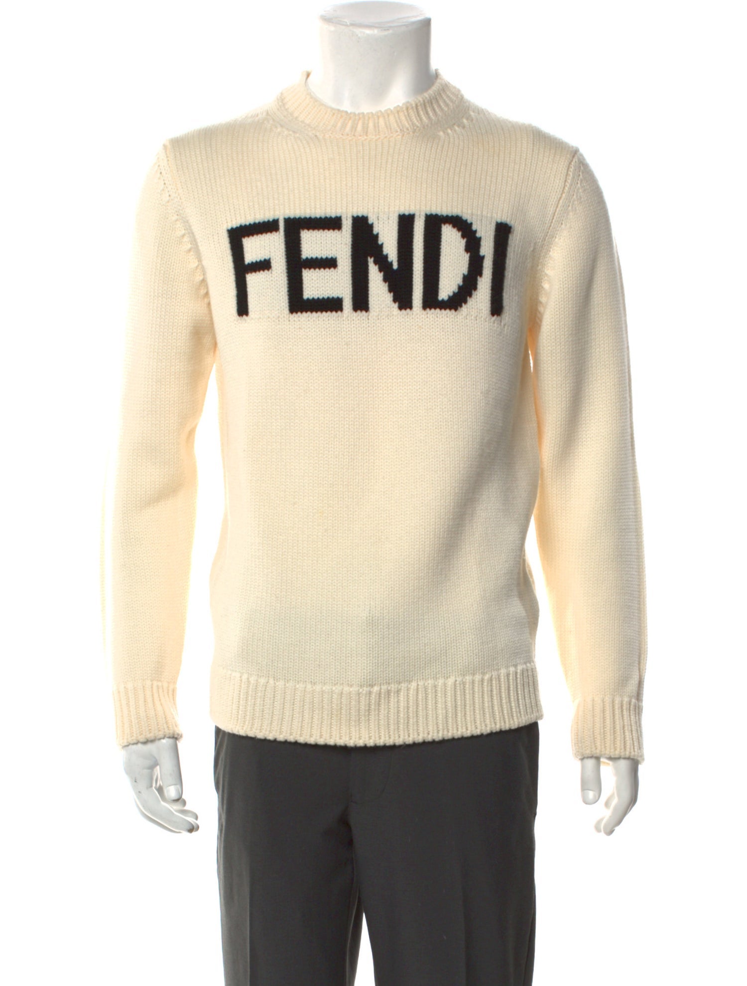 Fendi Wool Graphic Print Pullover