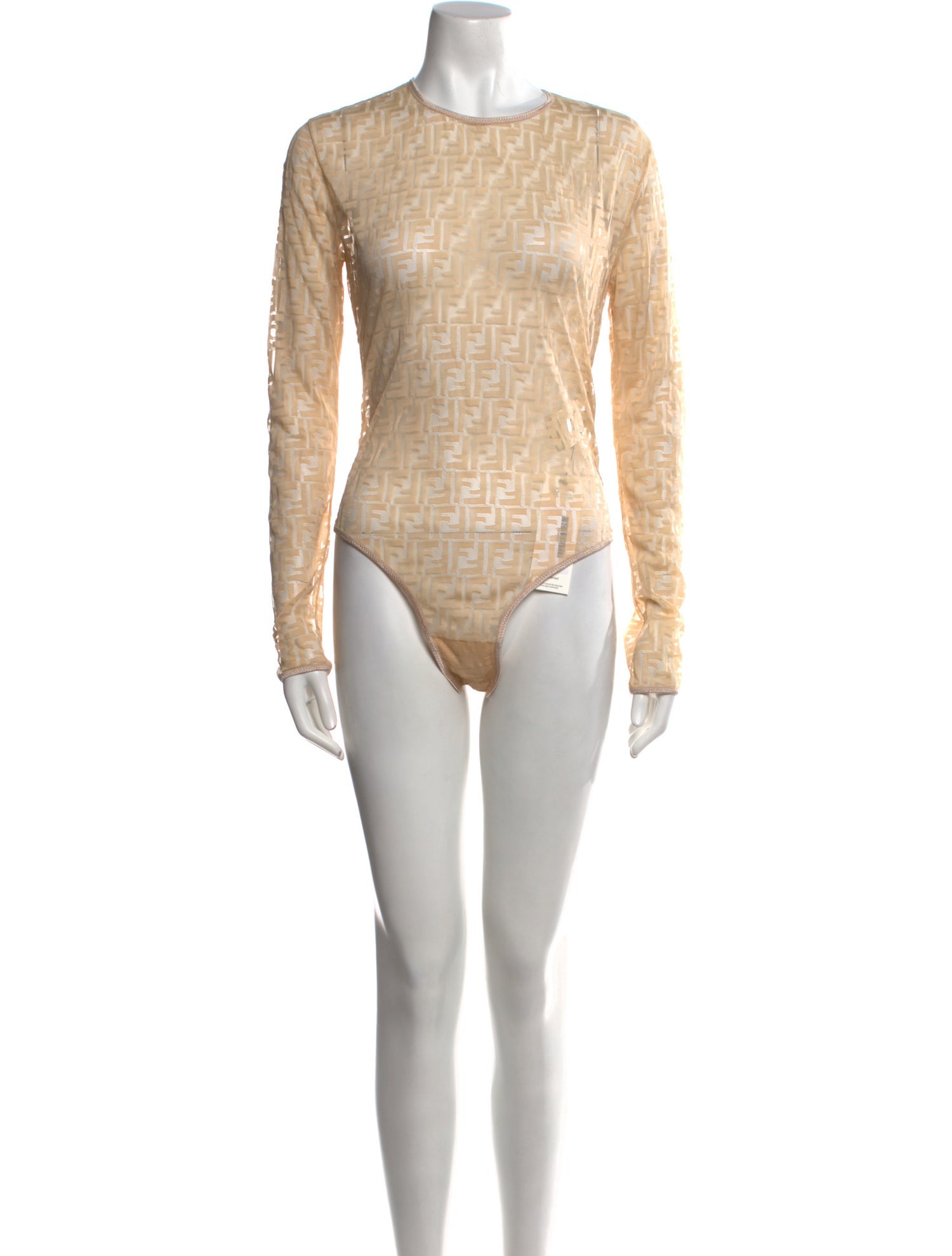Fendi Silk Crew Neck Bodysuit