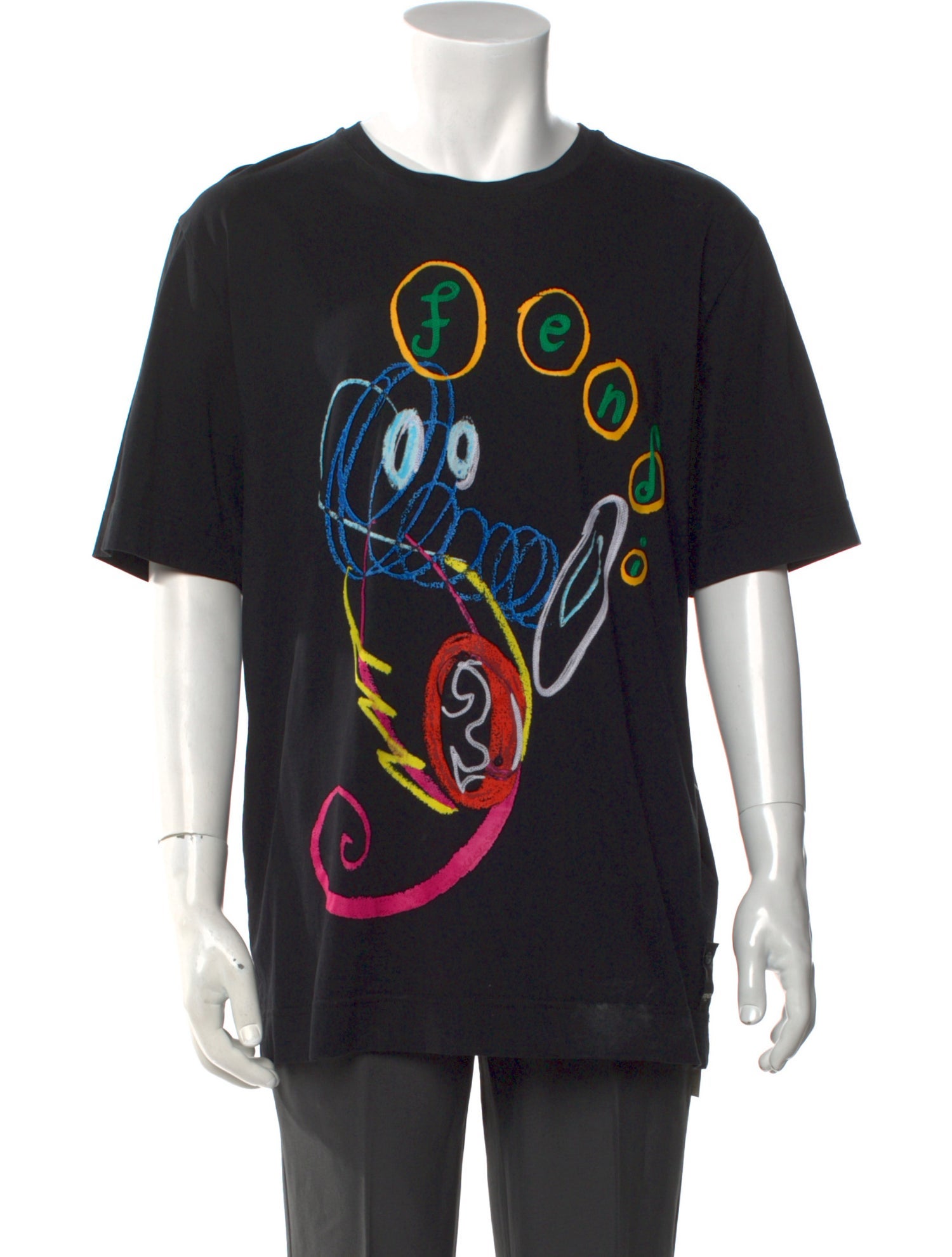 Fendi Graphic Print Crew Neck T-Shirt