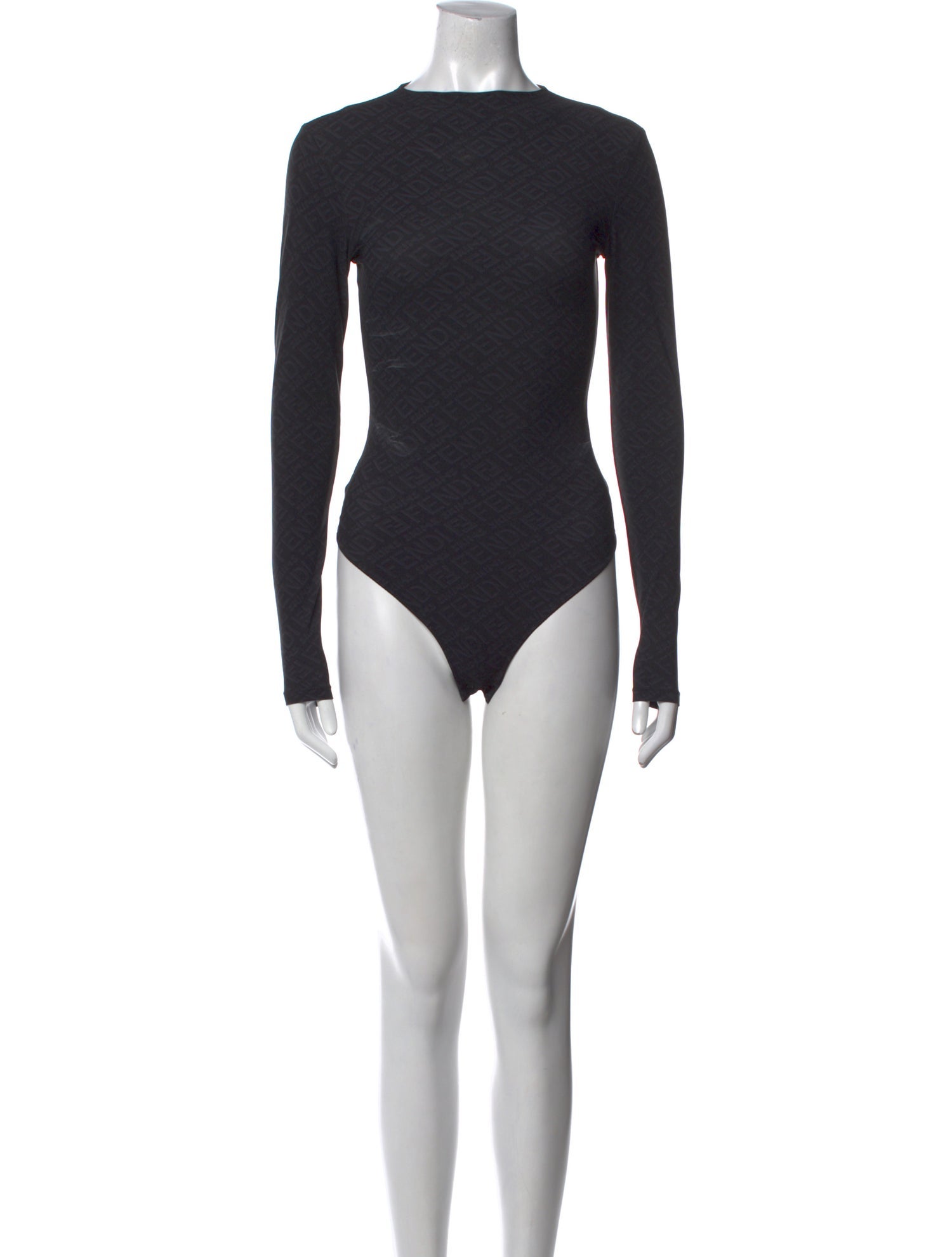Fendi x Skims Scoop Neck Long Sleeve Bodysuit
