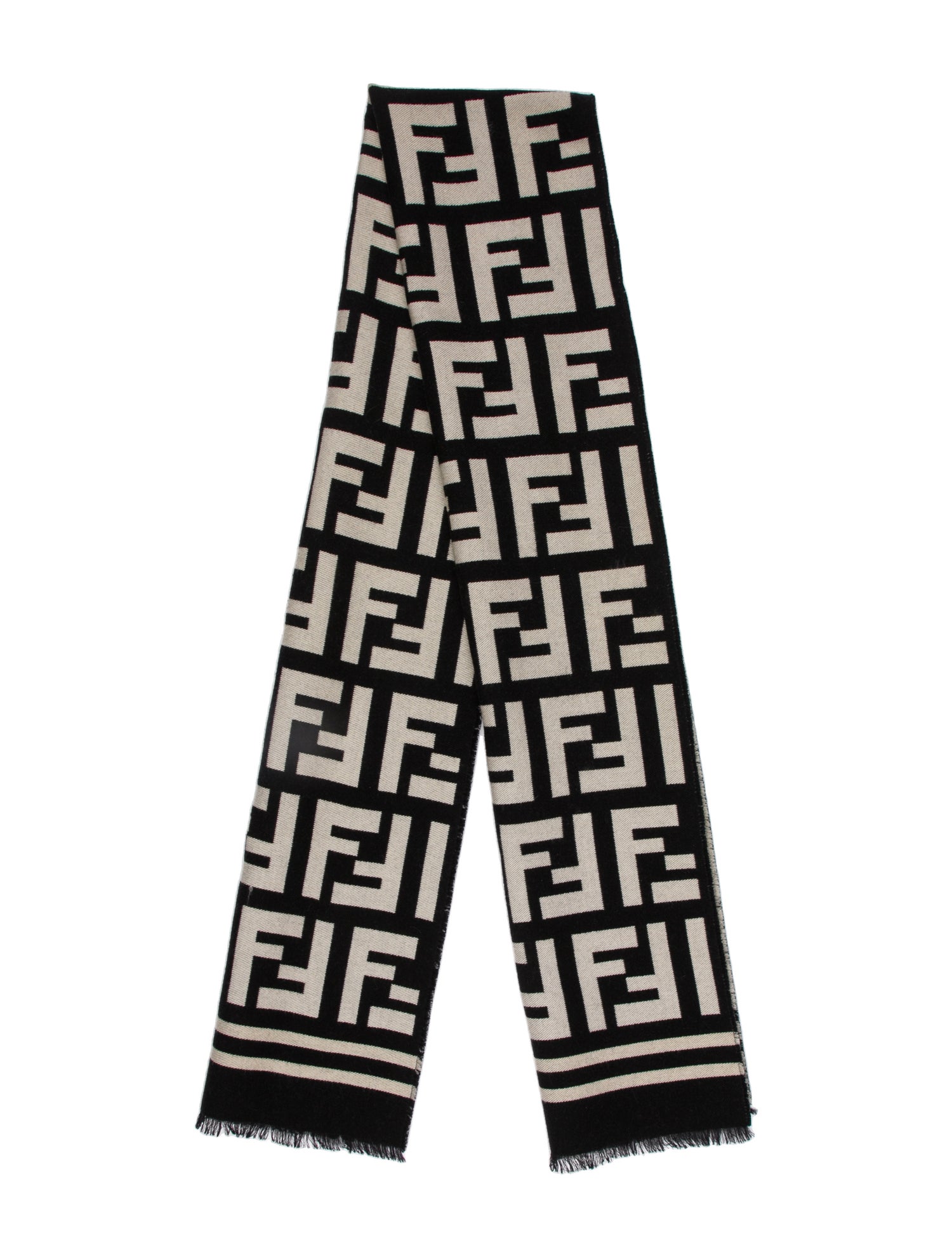 Fendi Virgin Wool Printed Scarf