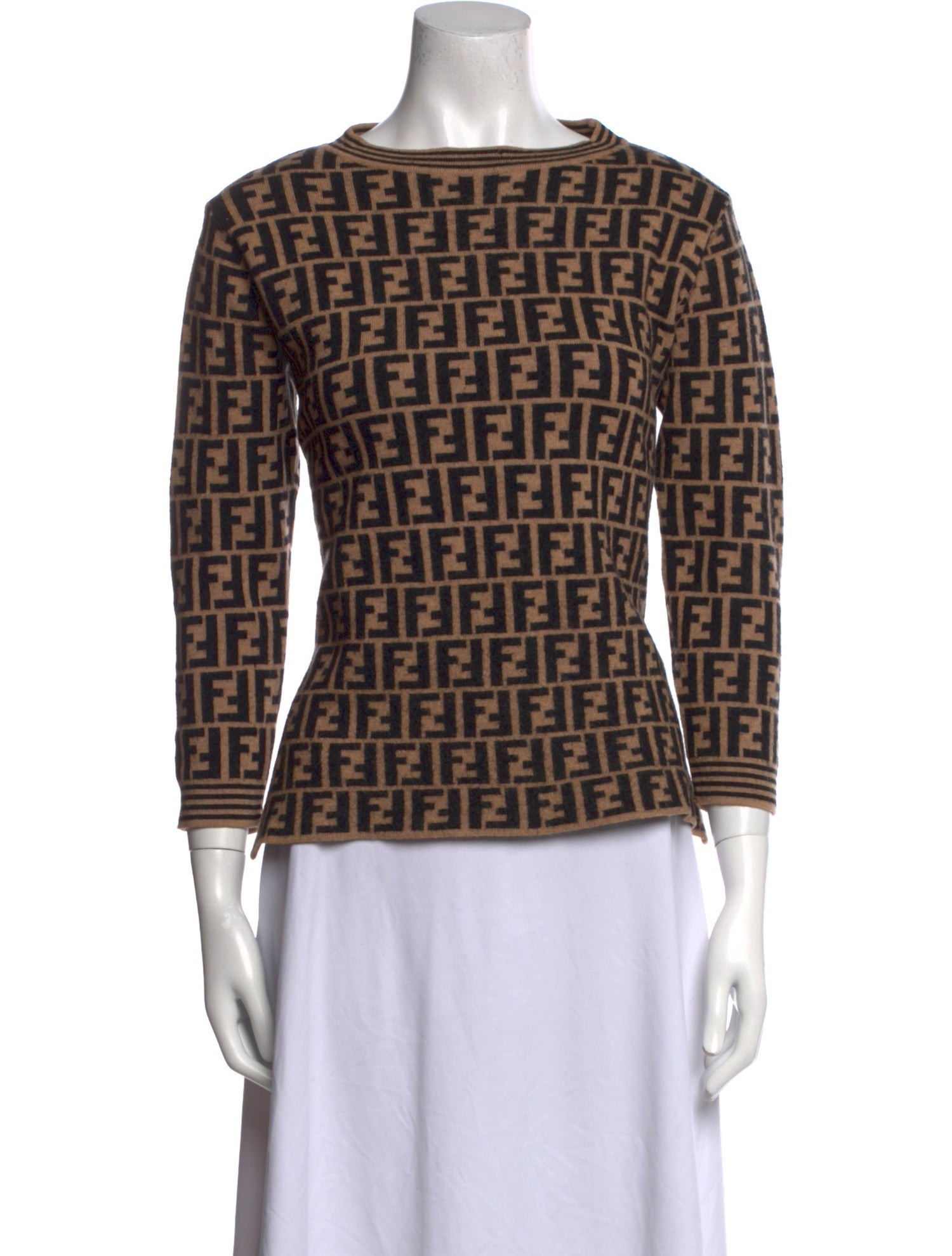 Fendi Merino Wool Printed Sweater