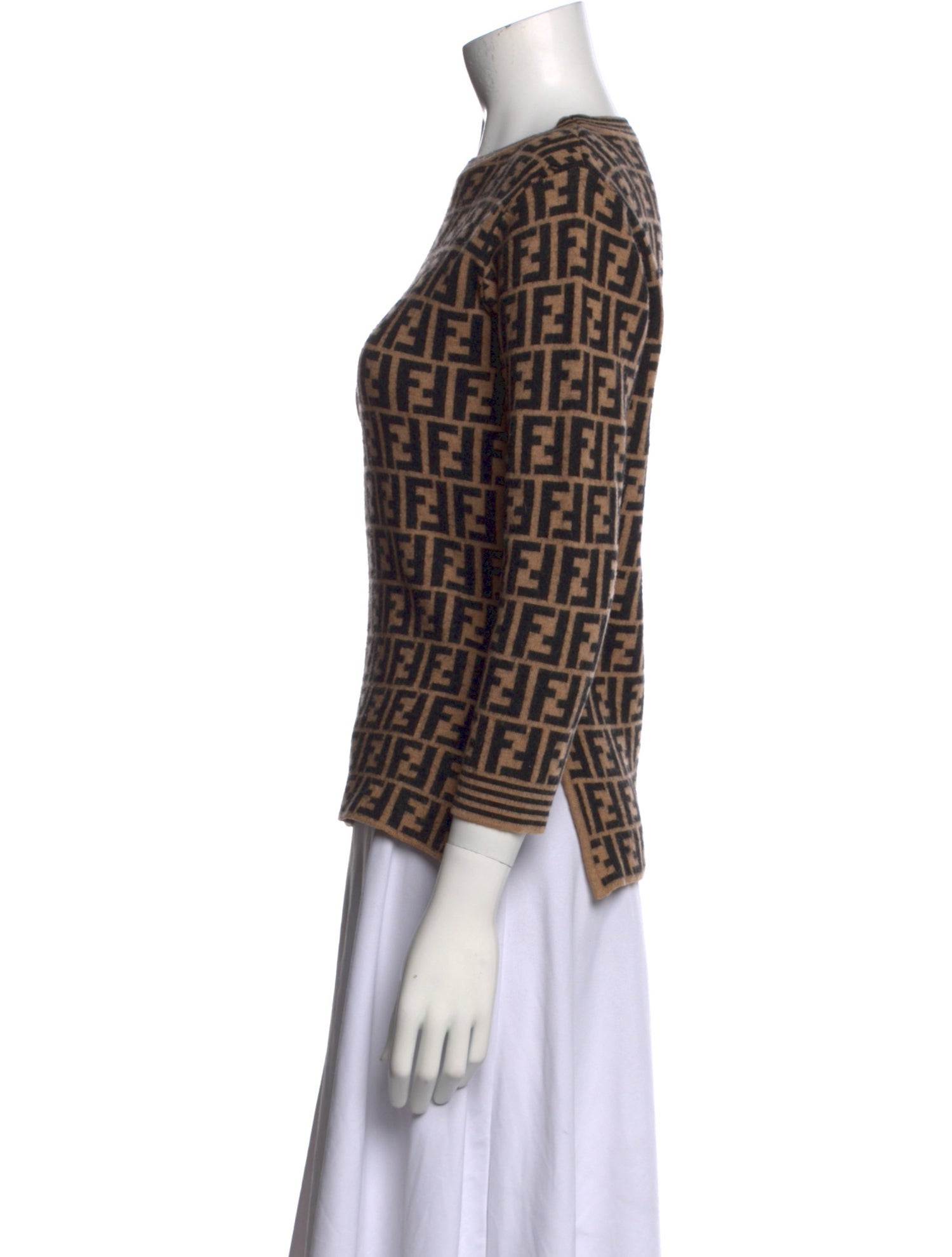 Fendi Merino Wool Printed Sweater