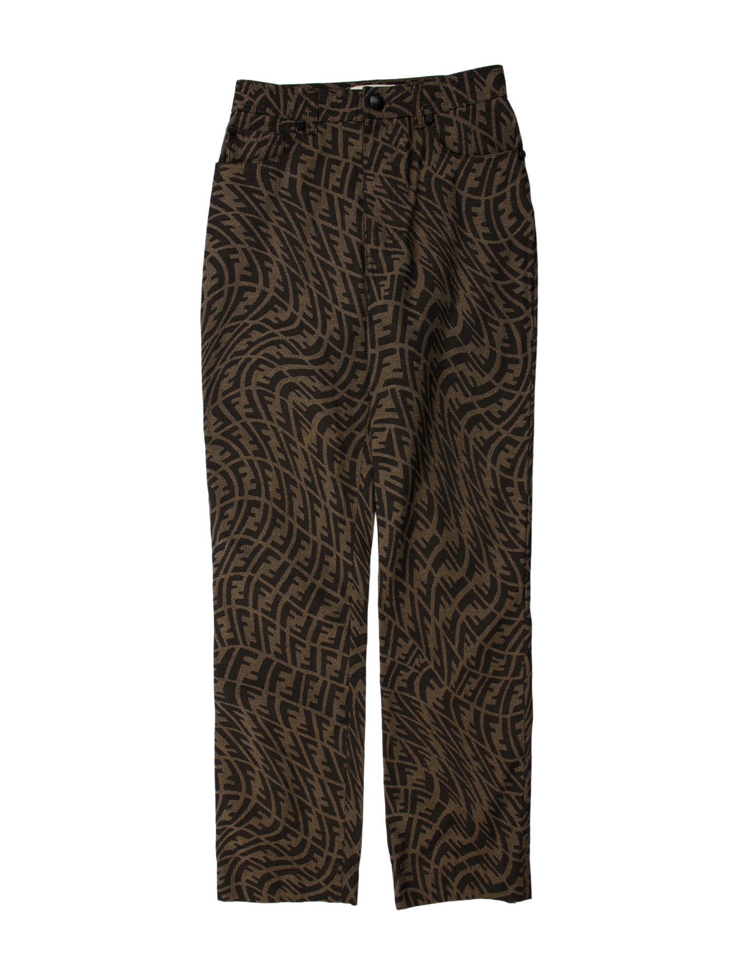 Fendi Patterned Straight Leg Pants