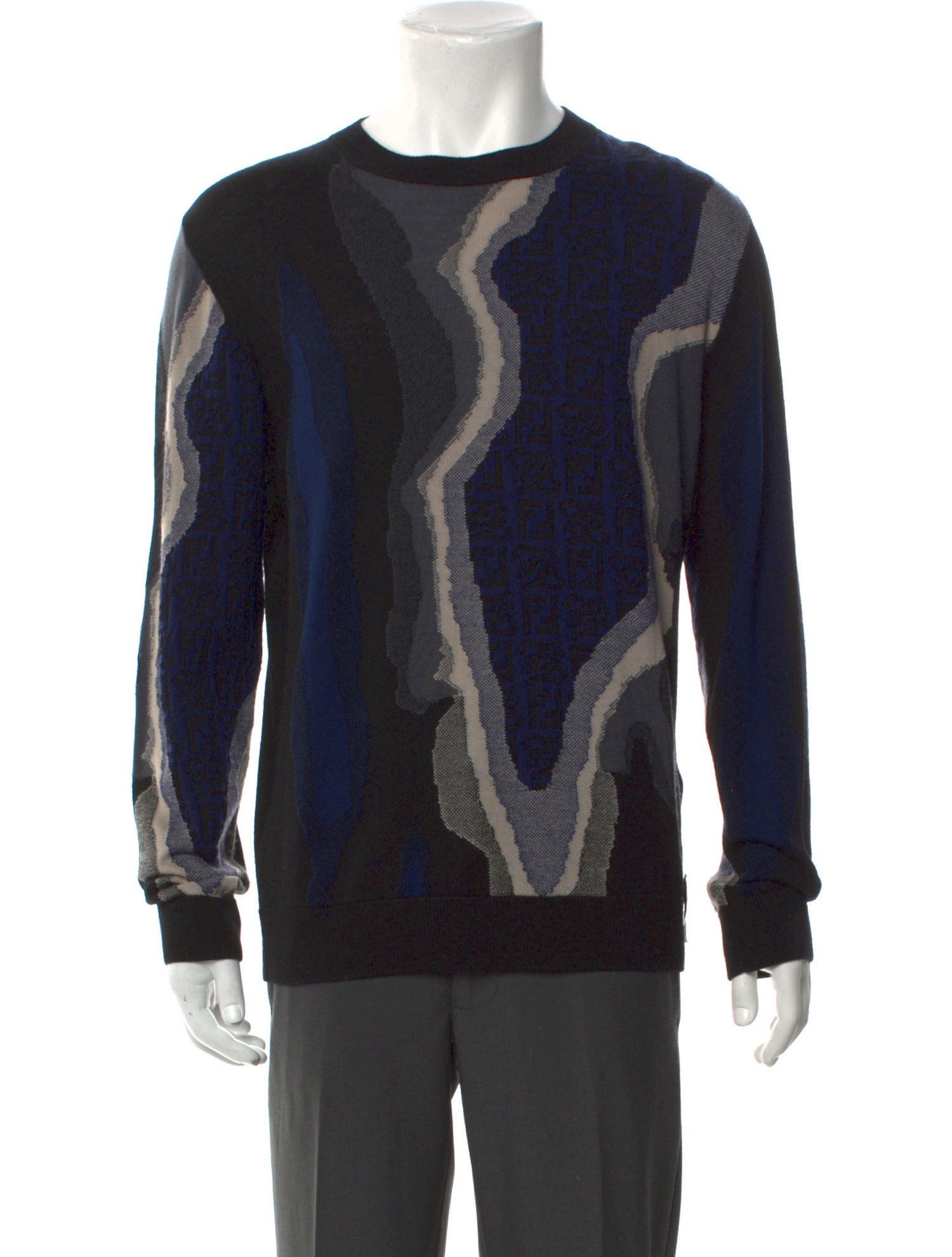 Fendi Zucca FF Logo Graphic Print Pullover