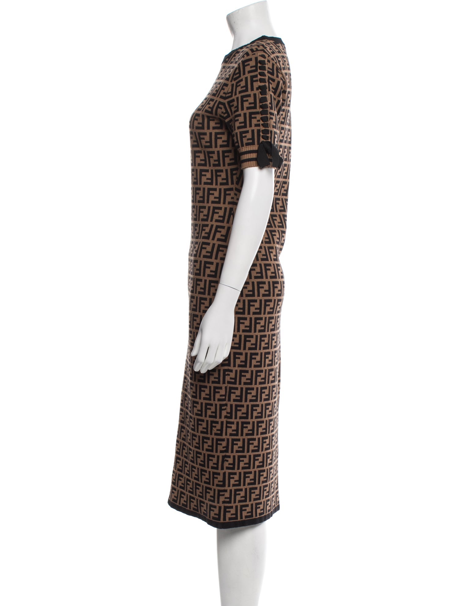 Fendi Printed Midi Length Dress