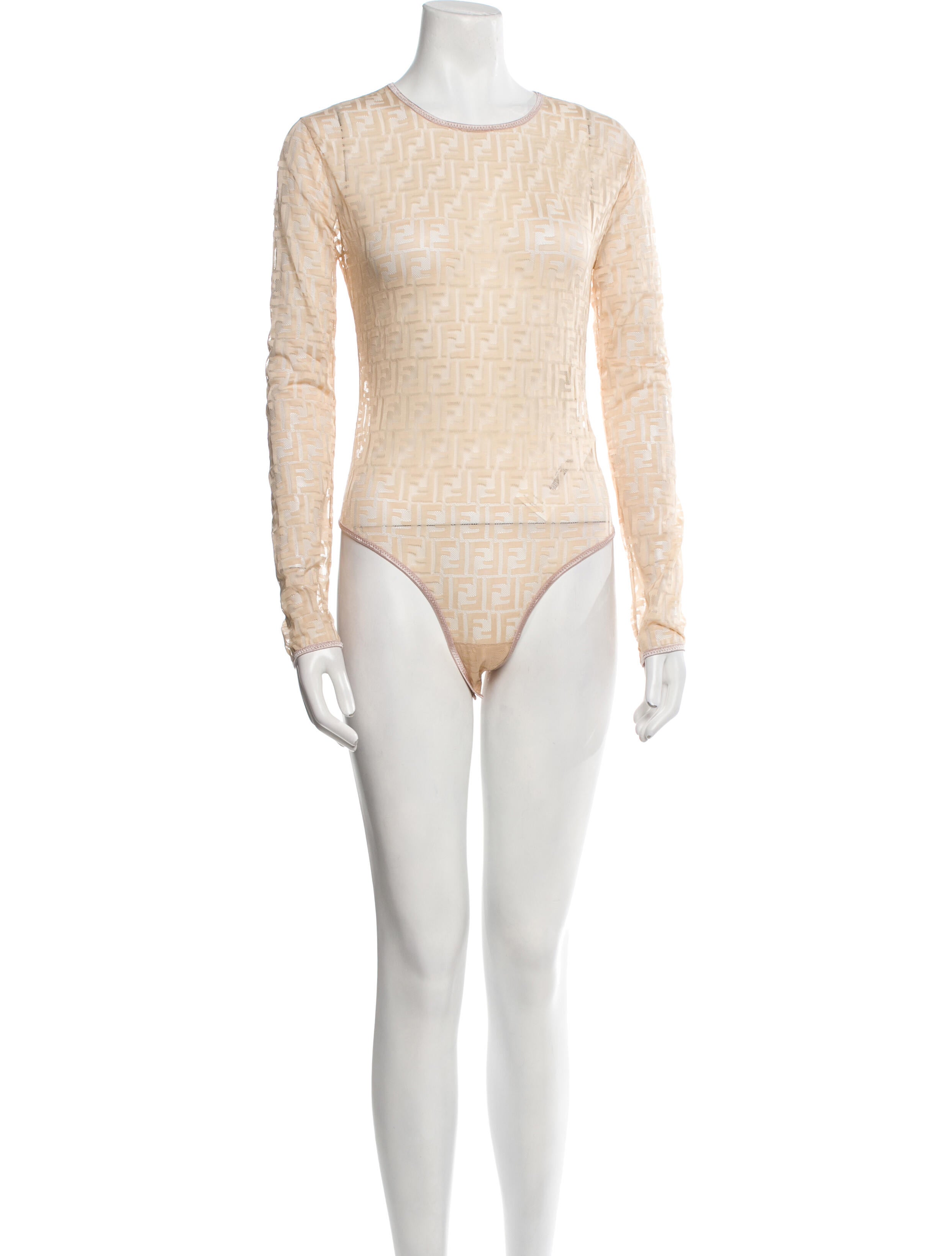 Fendi Crew Neck Long Sleeve Bodysuit w/ Tags