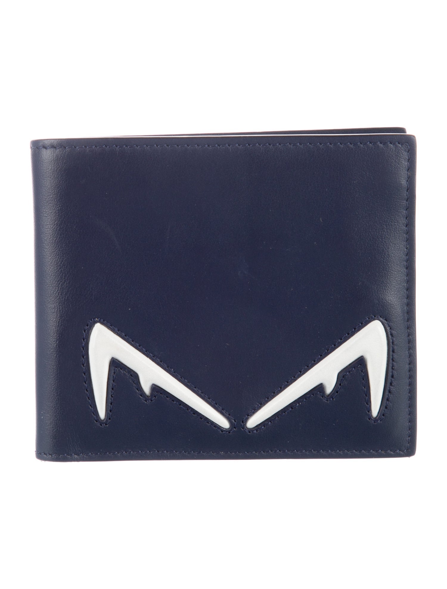 Fendi Monsters Motif Leather Bifold Wallet