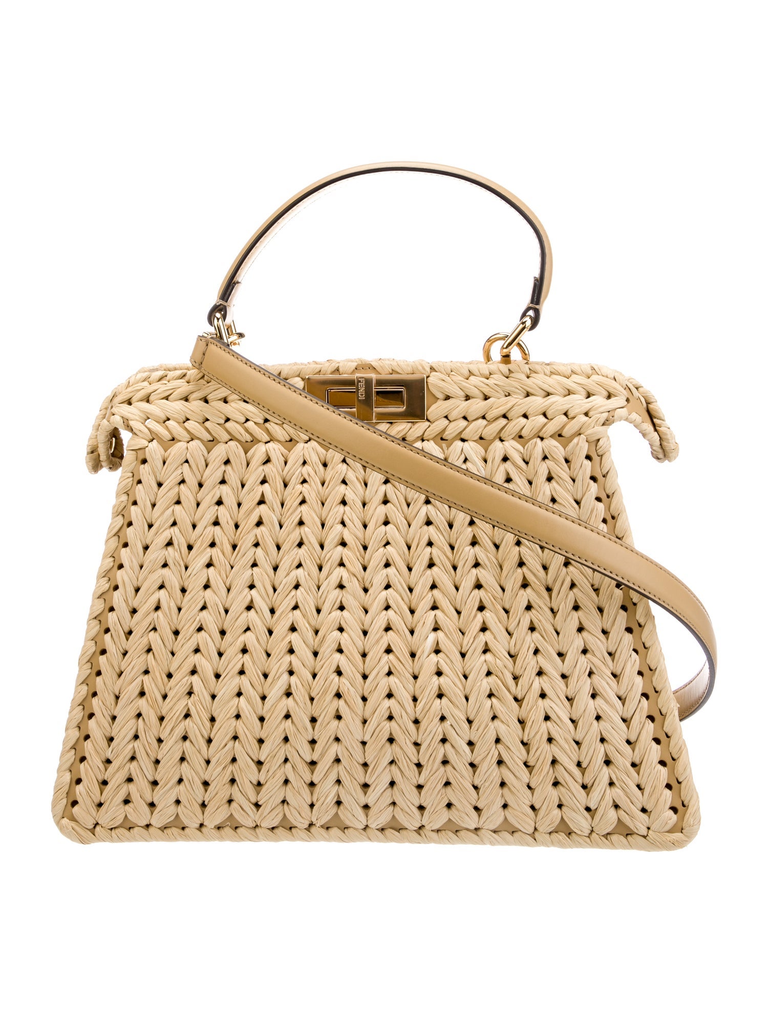 Fendi Raffia Peekaboo Medium