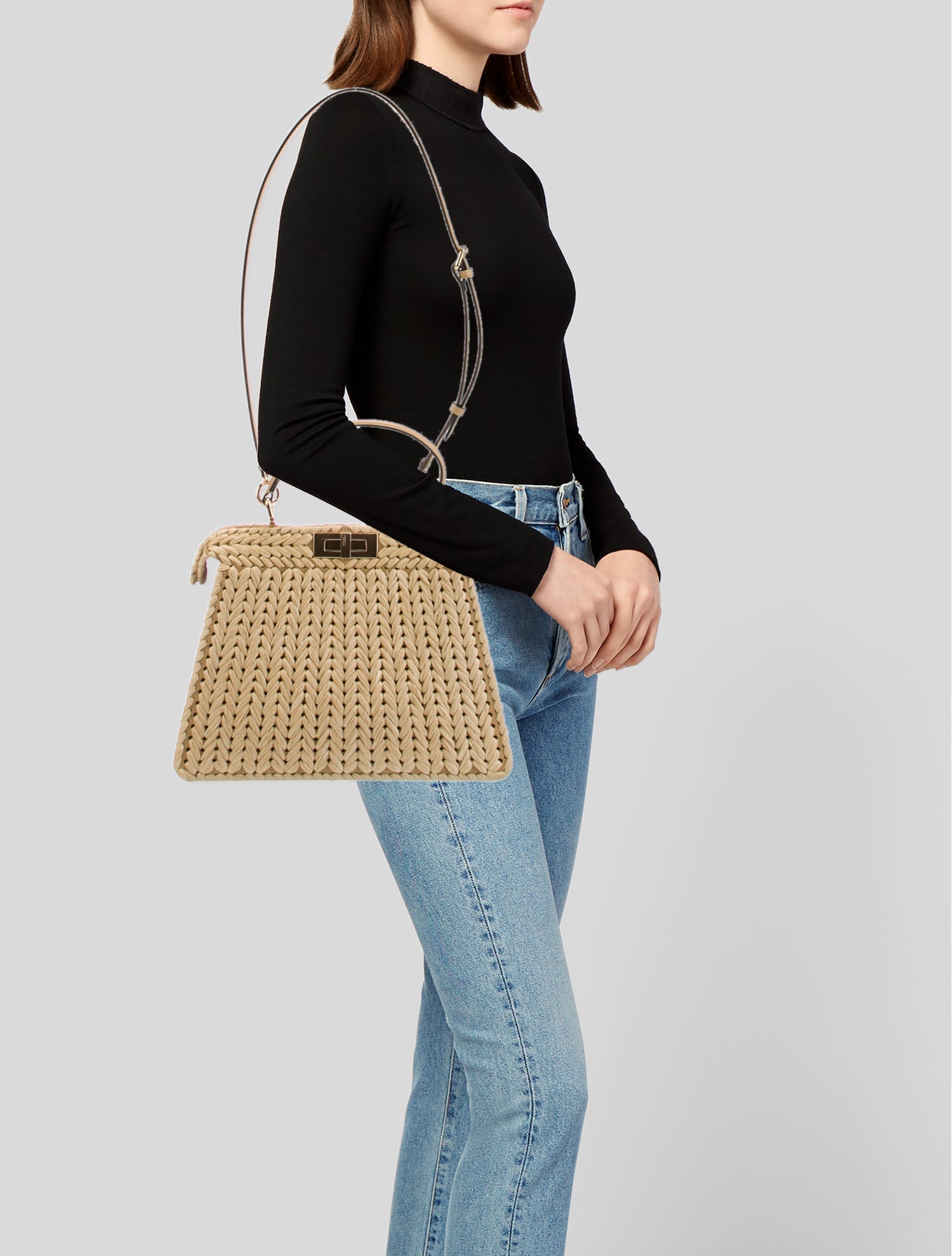 Fendi Raffia Peekaboo Medium