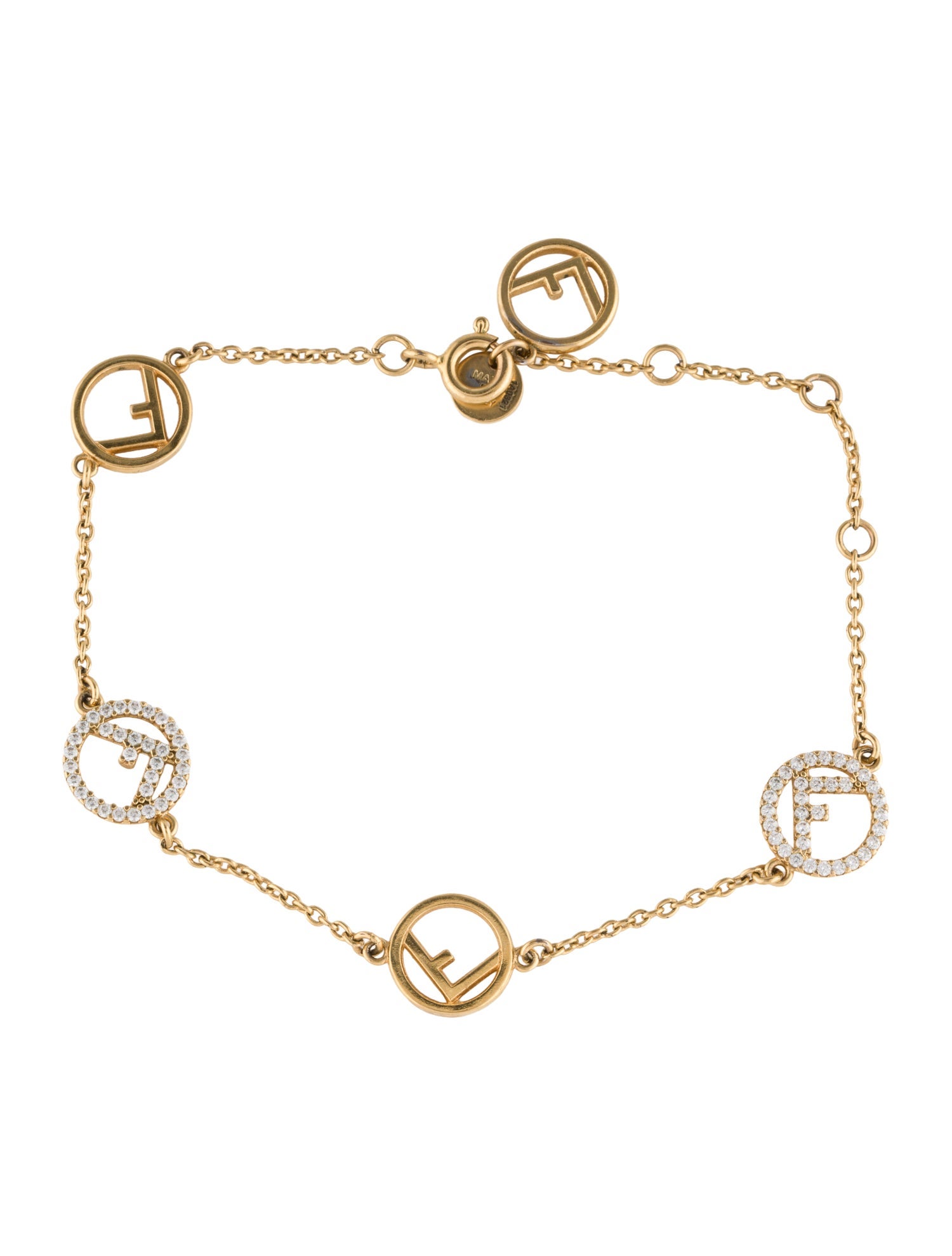 Fendi Crystal F Is Fendi Station Bracelet