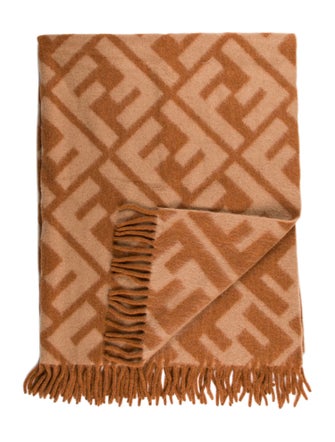 Fendi Alpaca-Blend Throw Blanket