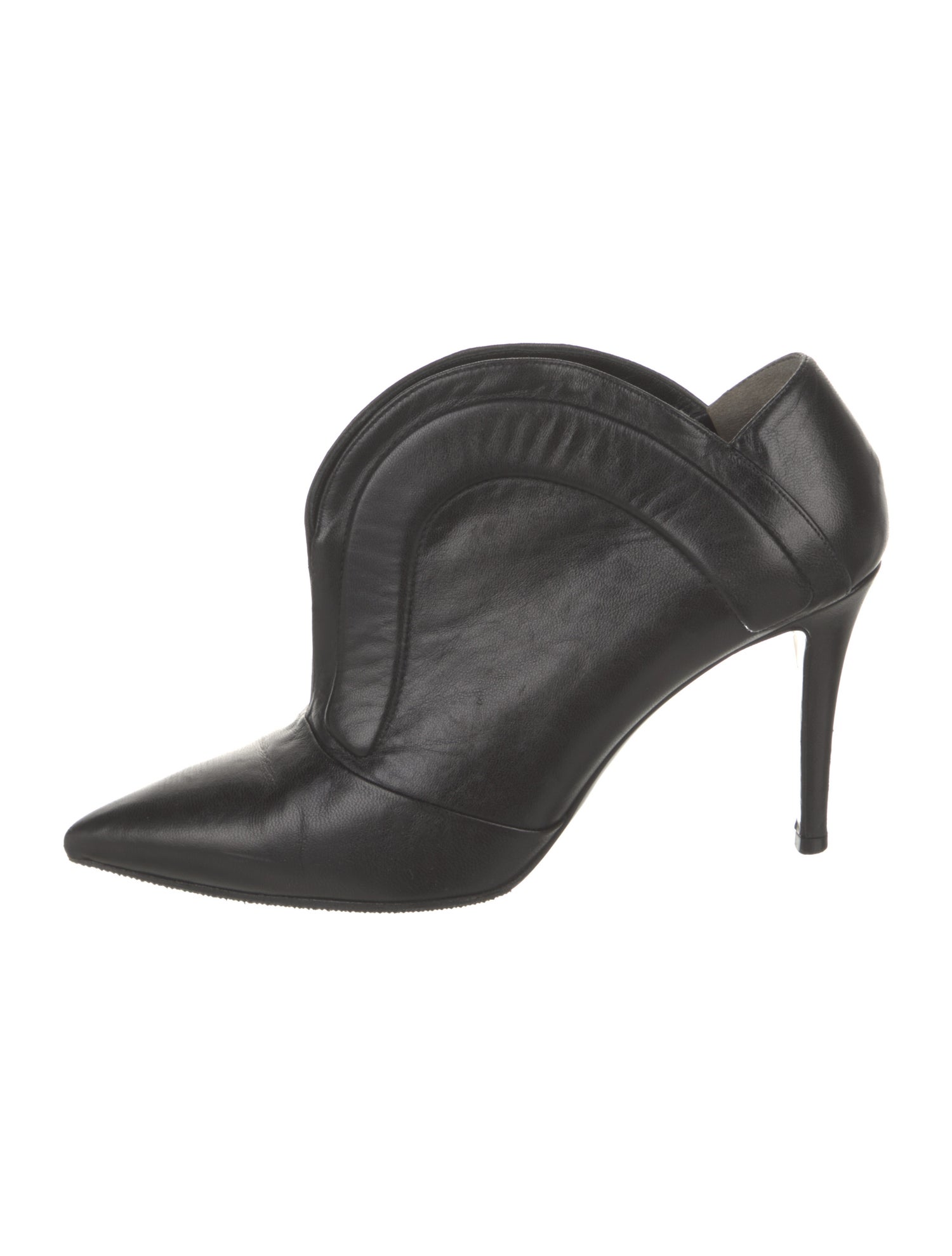 Fendi Leather Cutout Accent Western Boots