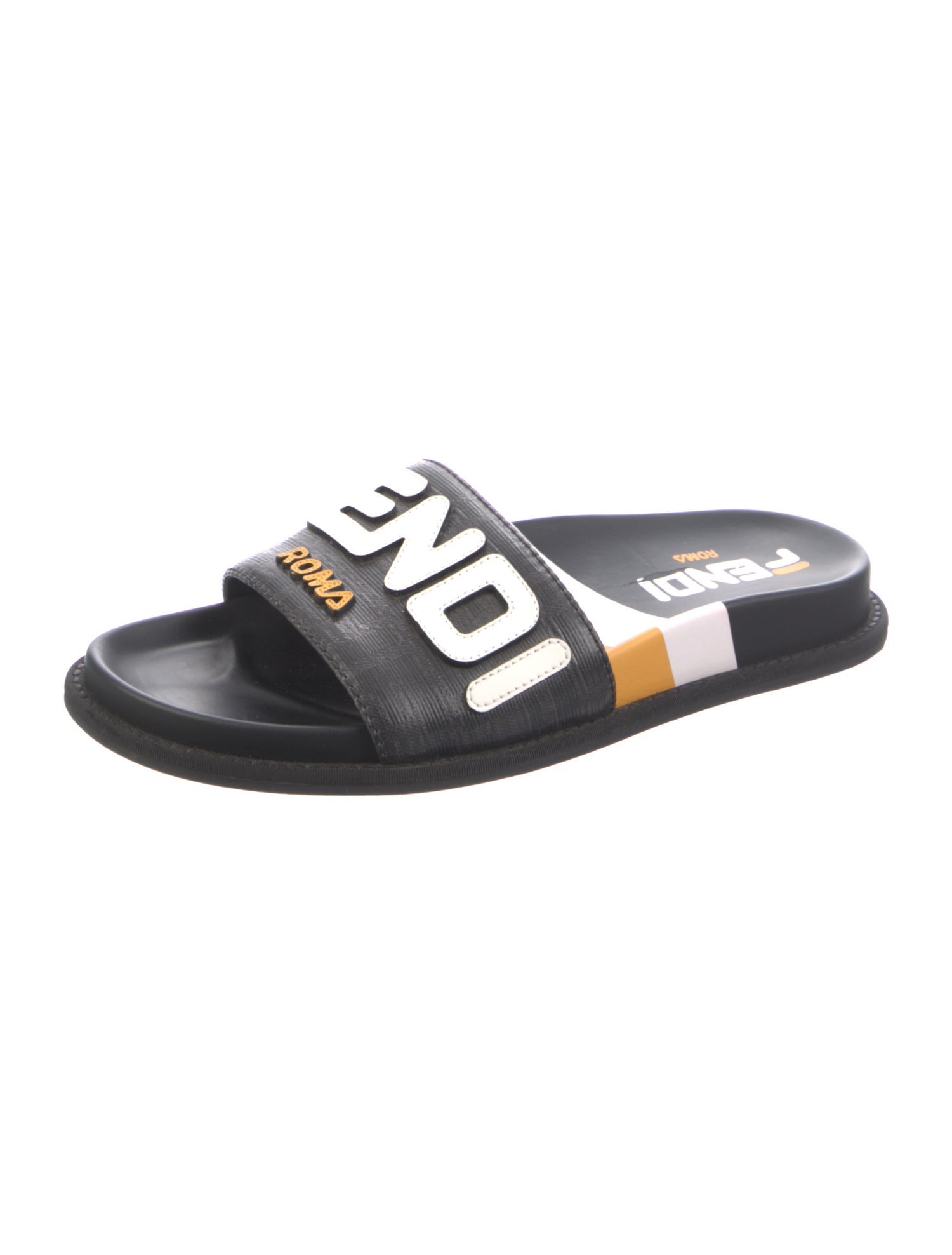 Fendi Mania Zucca FF Logo Slides