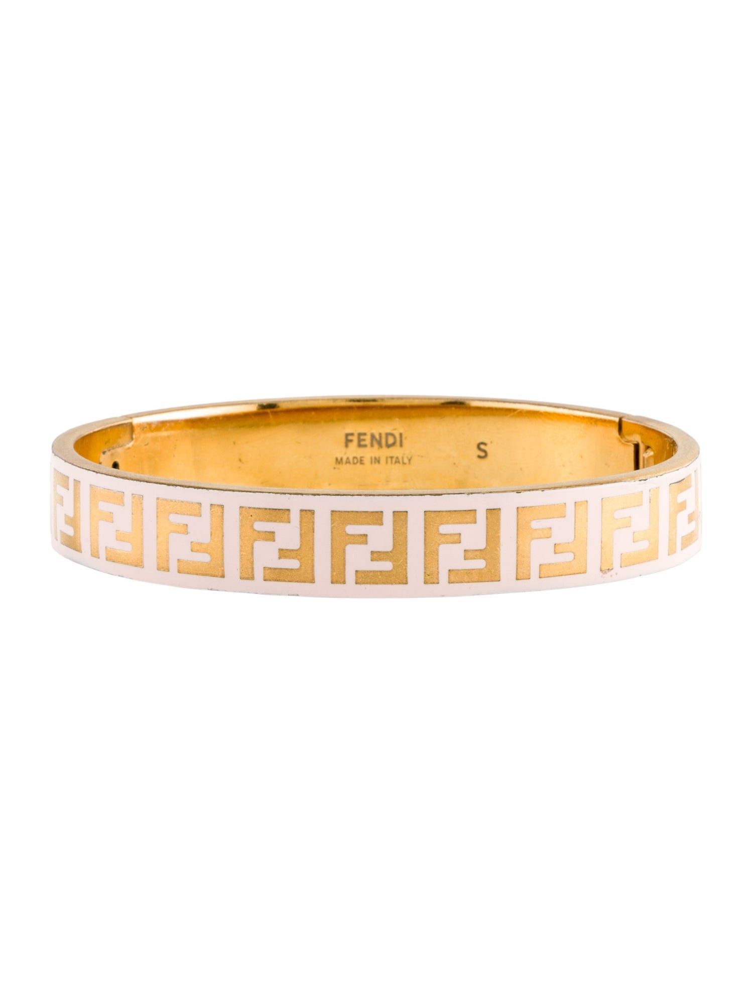 Fendi Enamel Forever Bangle Bracelet