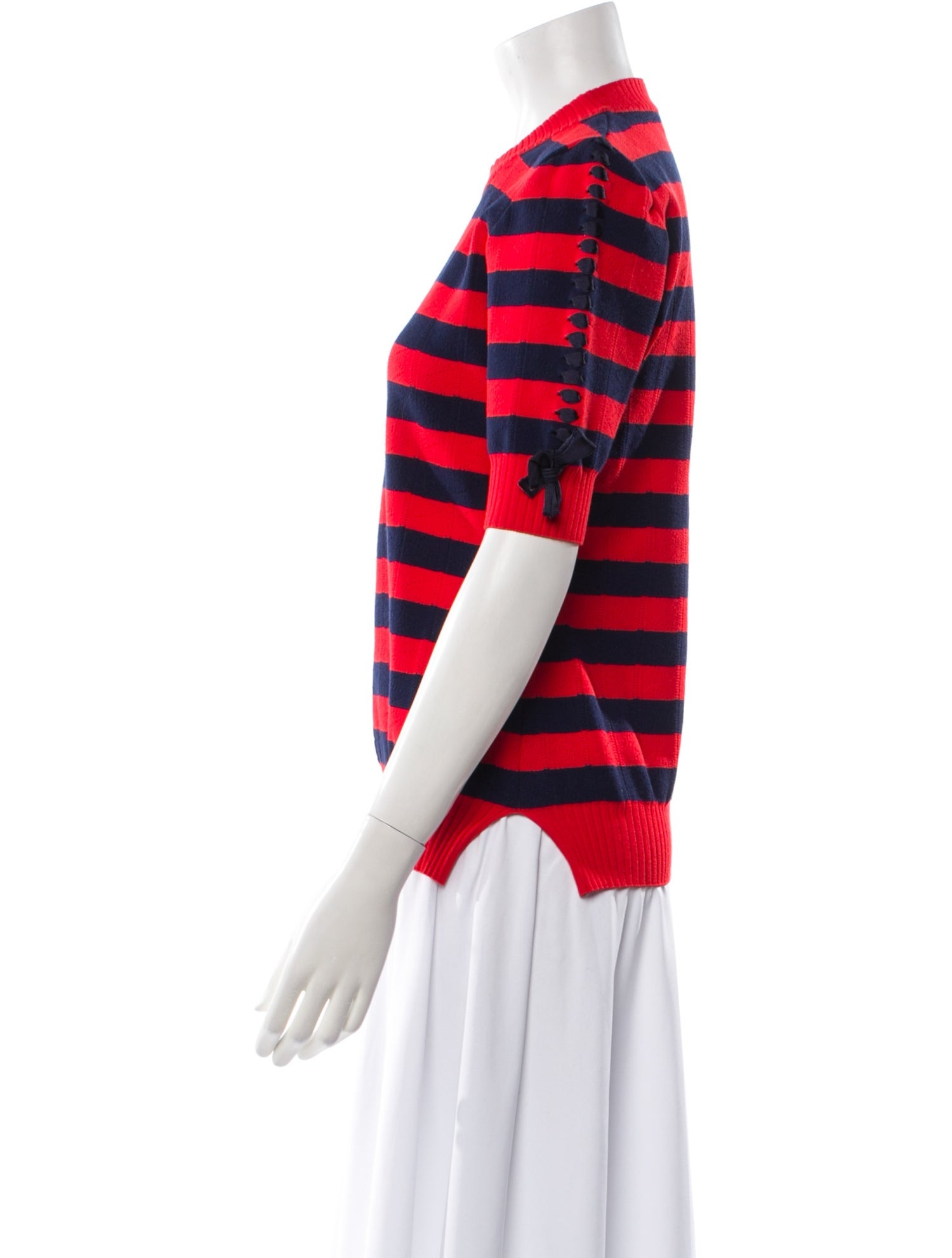 Fendi Striped Crew Neck T-Shirt