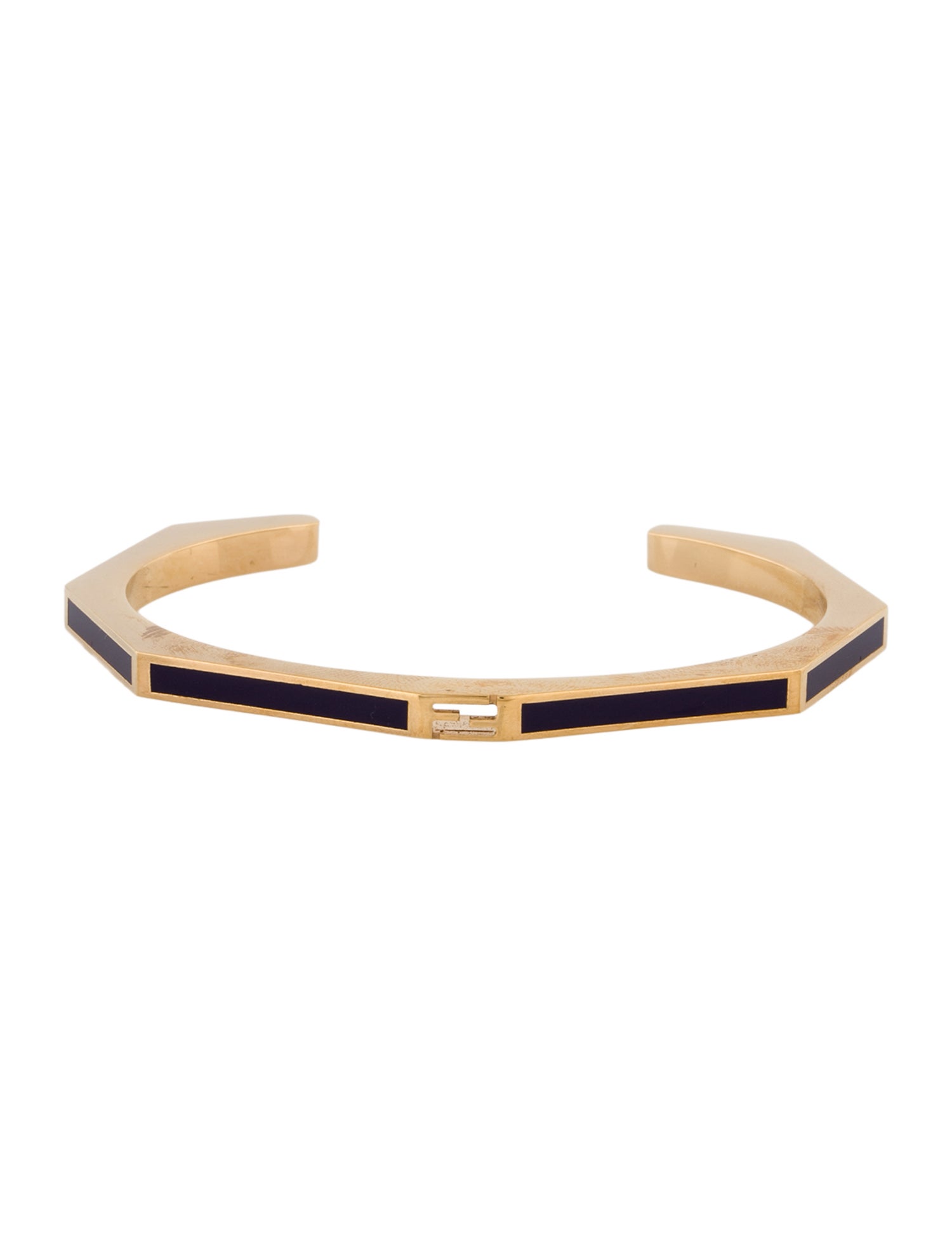 Fendi Enamel 'Baguette' Cuff Bracelet