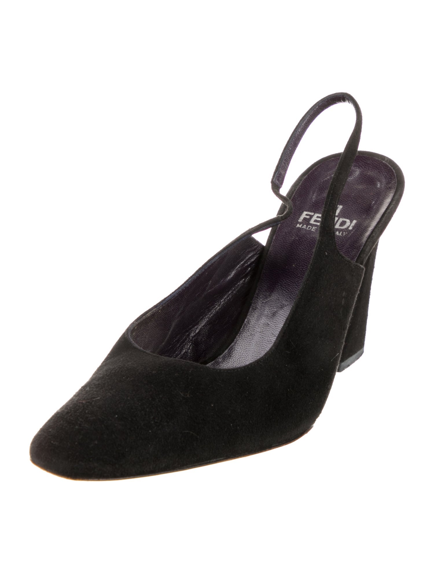 Fendi Suede Slingback Pumps