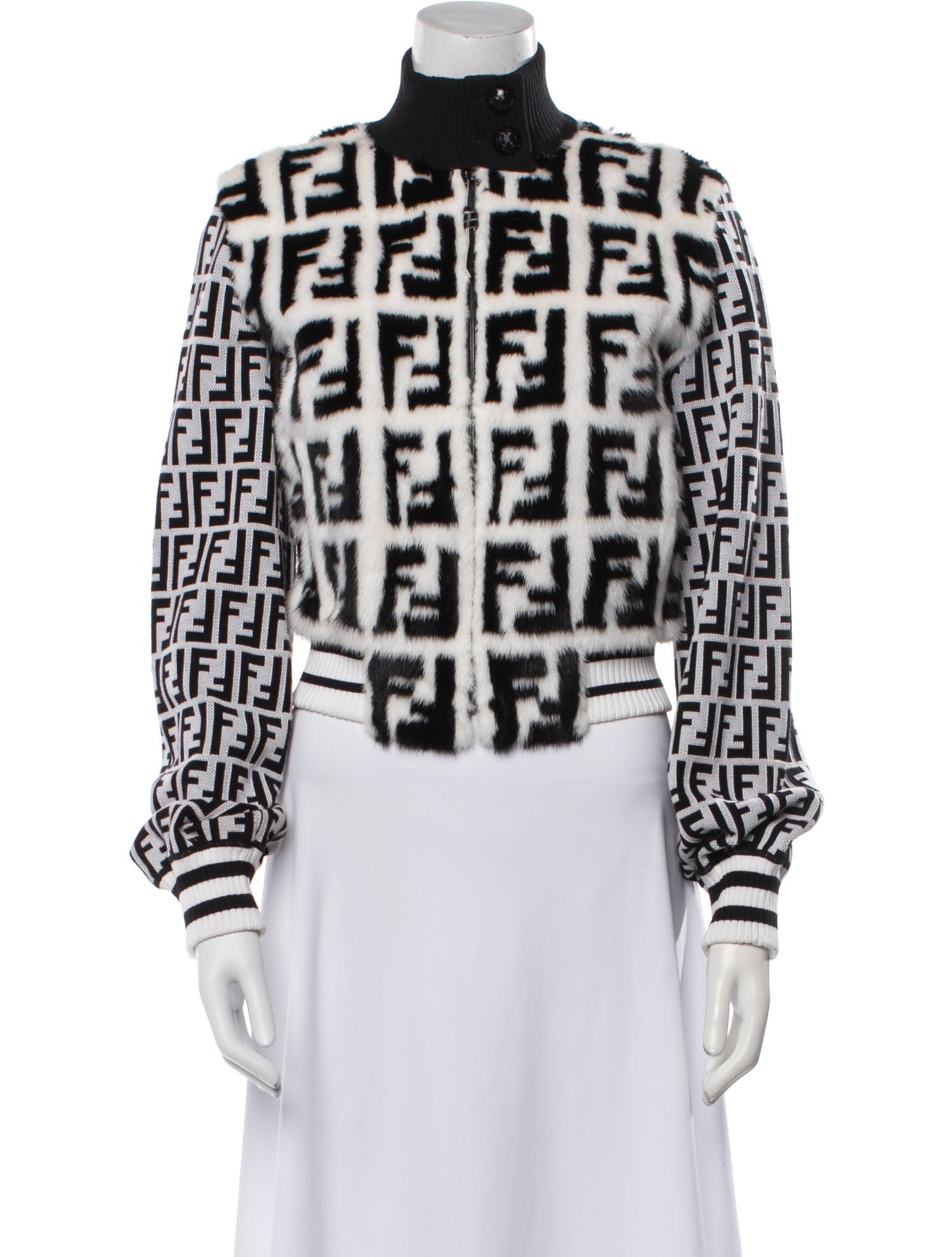 Fendi Mink Printed Evening Jacket