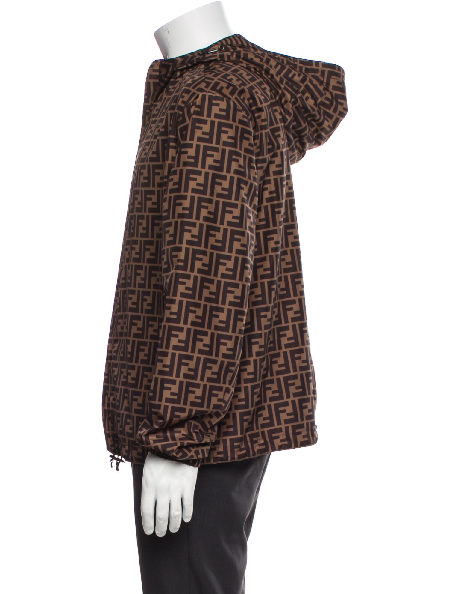 Fendi Zucca FF Logo Printed Windbreaker