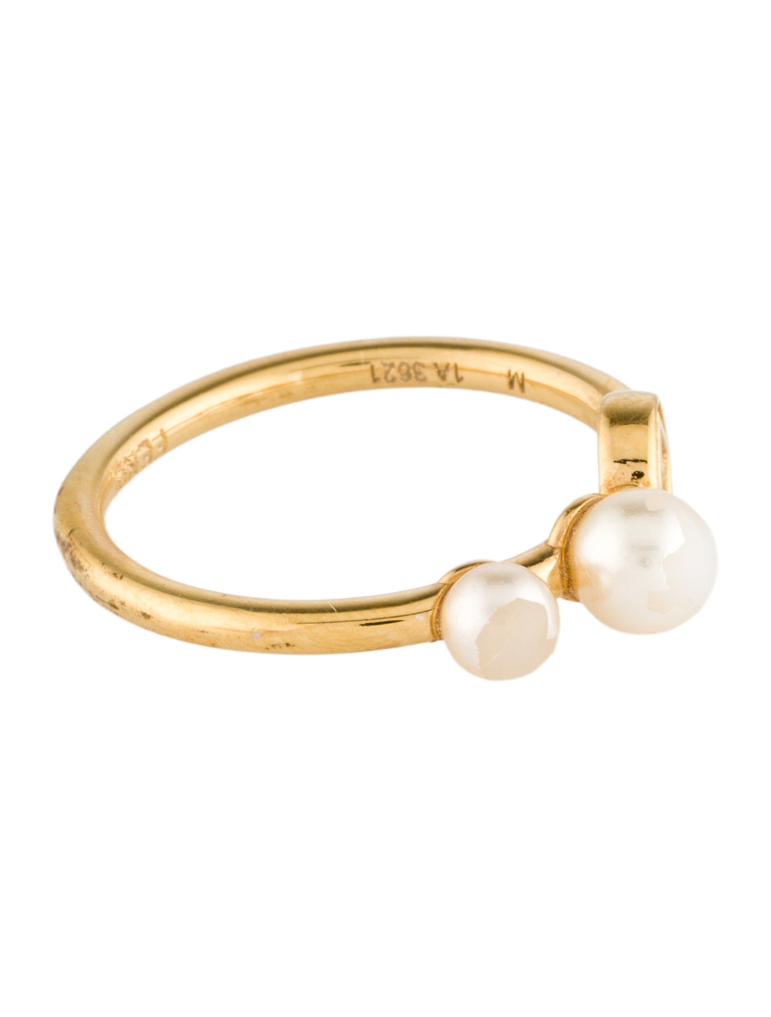 Fendi Faux Pearl F is Fendi Ring