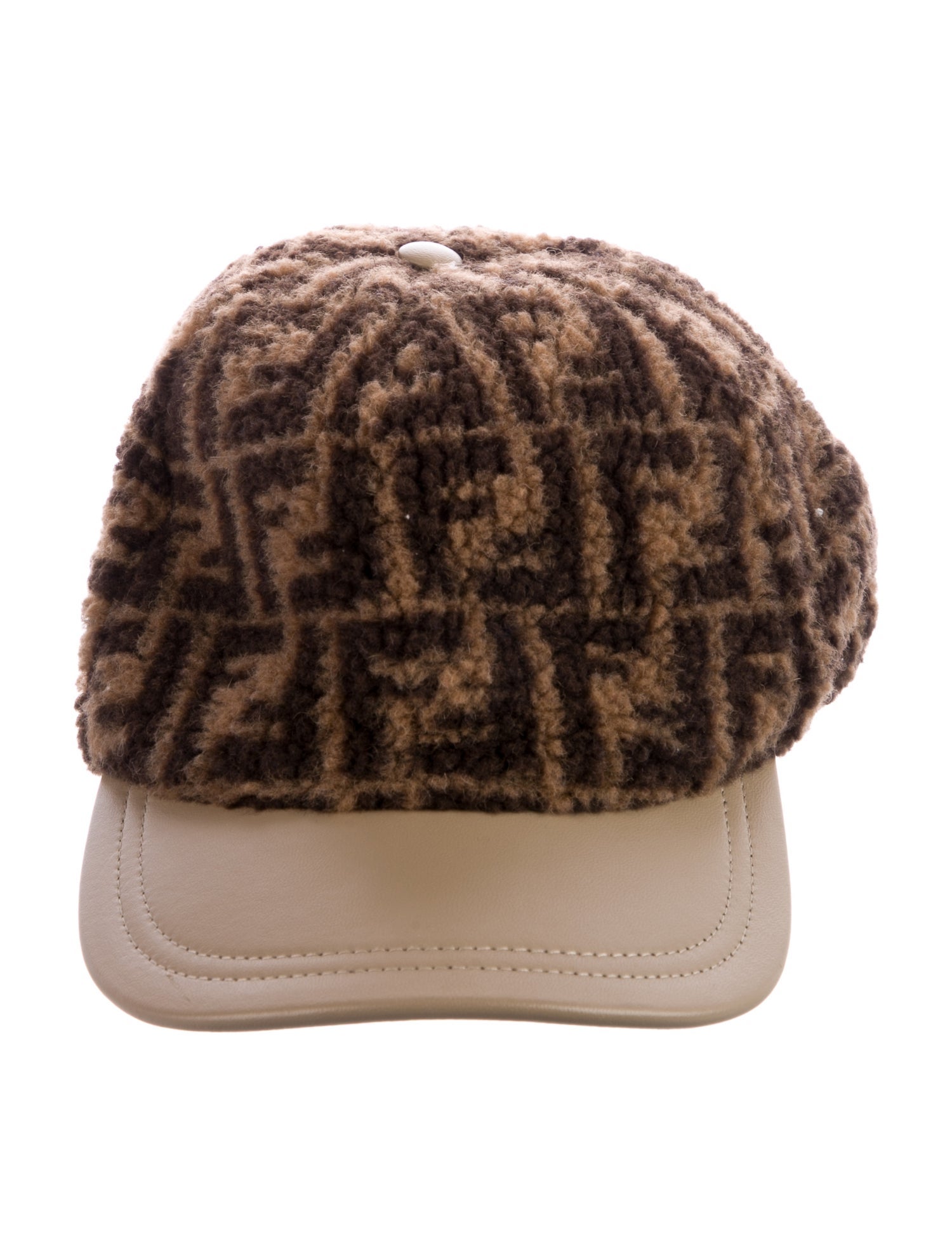 Fendi Fendi Zucca Fur Baseball Cap