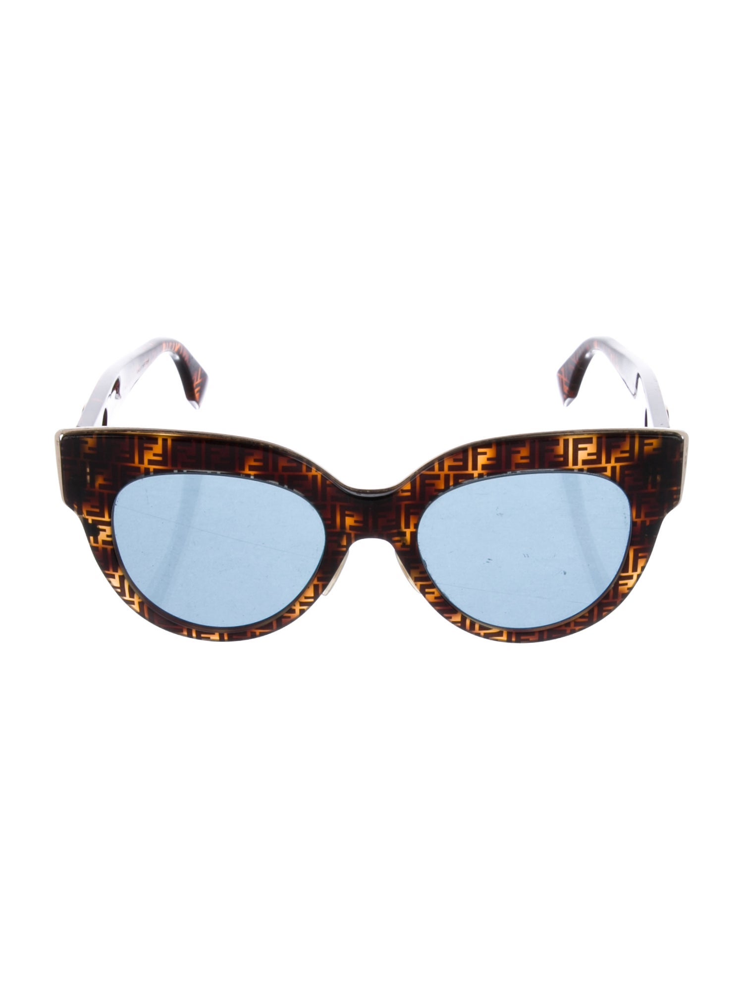 Fendi Zucca FF Logo Cat-Eye Sunglasses